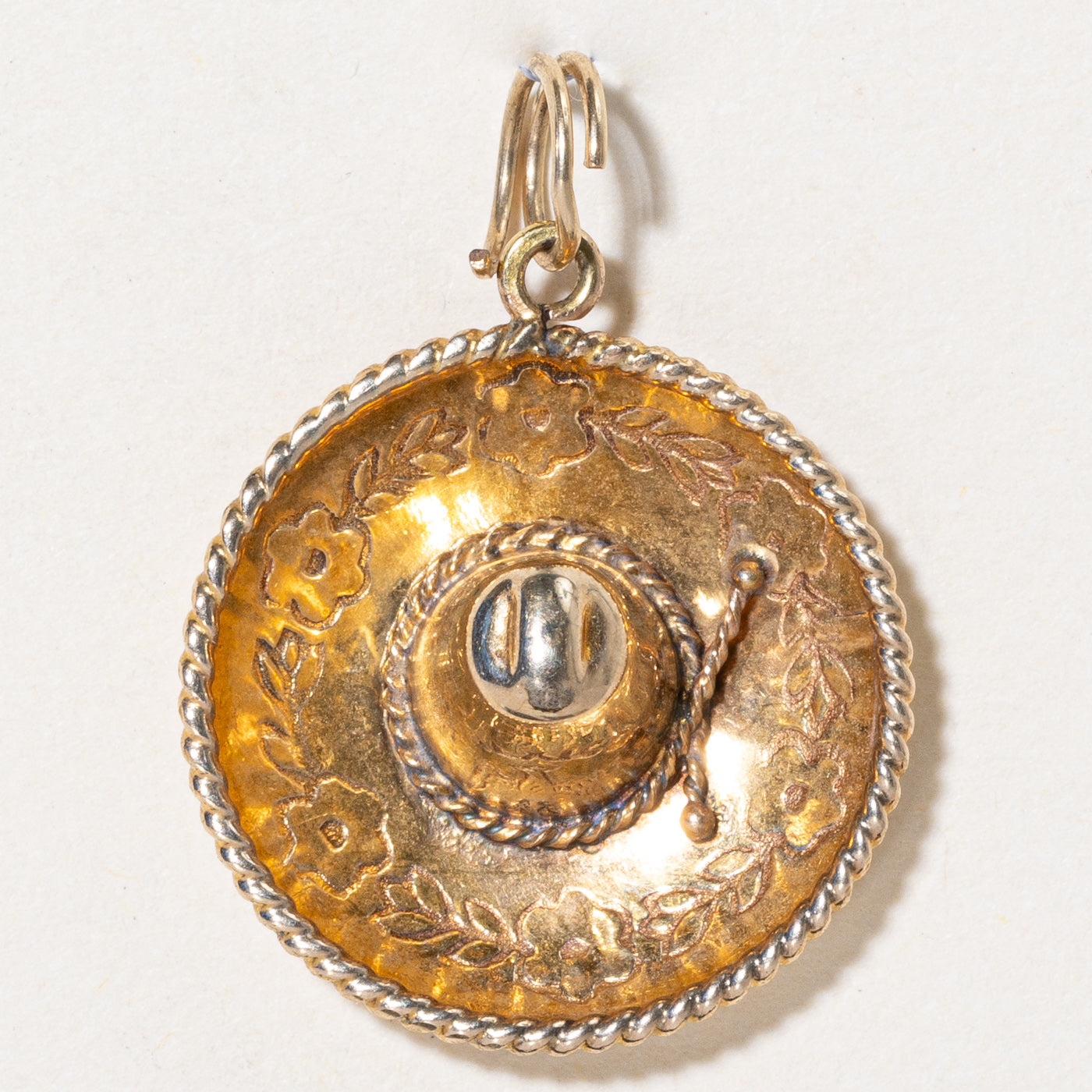 14K Yellow Gold Sombrero Charm Pendant - Mexican Hat Jewelry for Necklace or Bracelet - Perfect for Cinco de Mayo, Fiesta, and Hispanic Heritage Celebrations