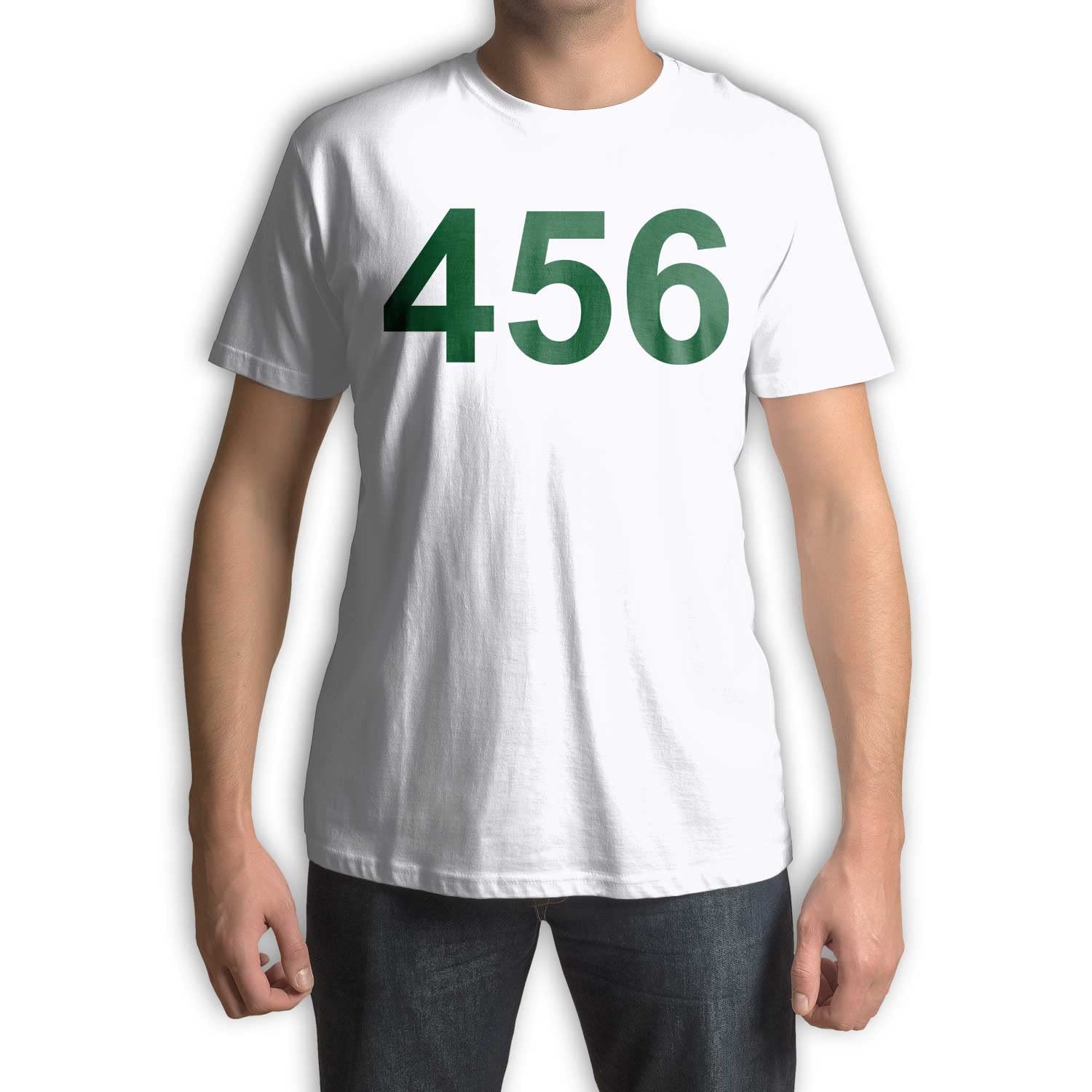 Custom Number Squid Game Halloween Costume T-Shirt - Personalized Squad Numbers for Cosplay, Halloween Party & Korean Drama Fans - Perfect for Halloween Outfits, Cosplay Events & TV Show Themed Parties