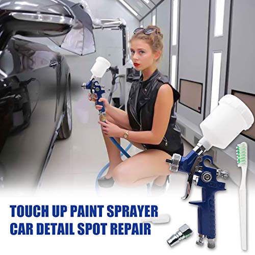 Mini HVLP Paint Spray Gun 125ml - BlueSpot Airbrush with 0.8mm Nozzle & 1/4