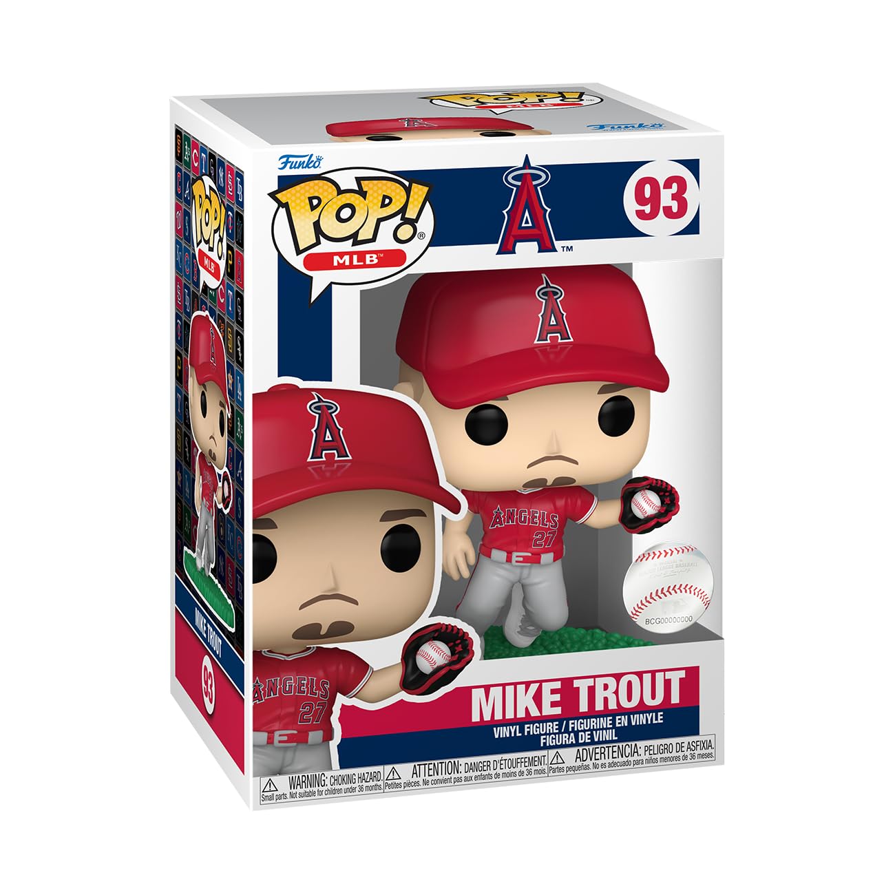 Funko POP! MLB: Los Angeles Angels Mike Trout Vinyl Figure - Official Collectible Sports Memorabilia for Kids & Adults - Perfect Gift for Baseball Fans & Collectors - Display for Home, Office, or Sports Room Decor