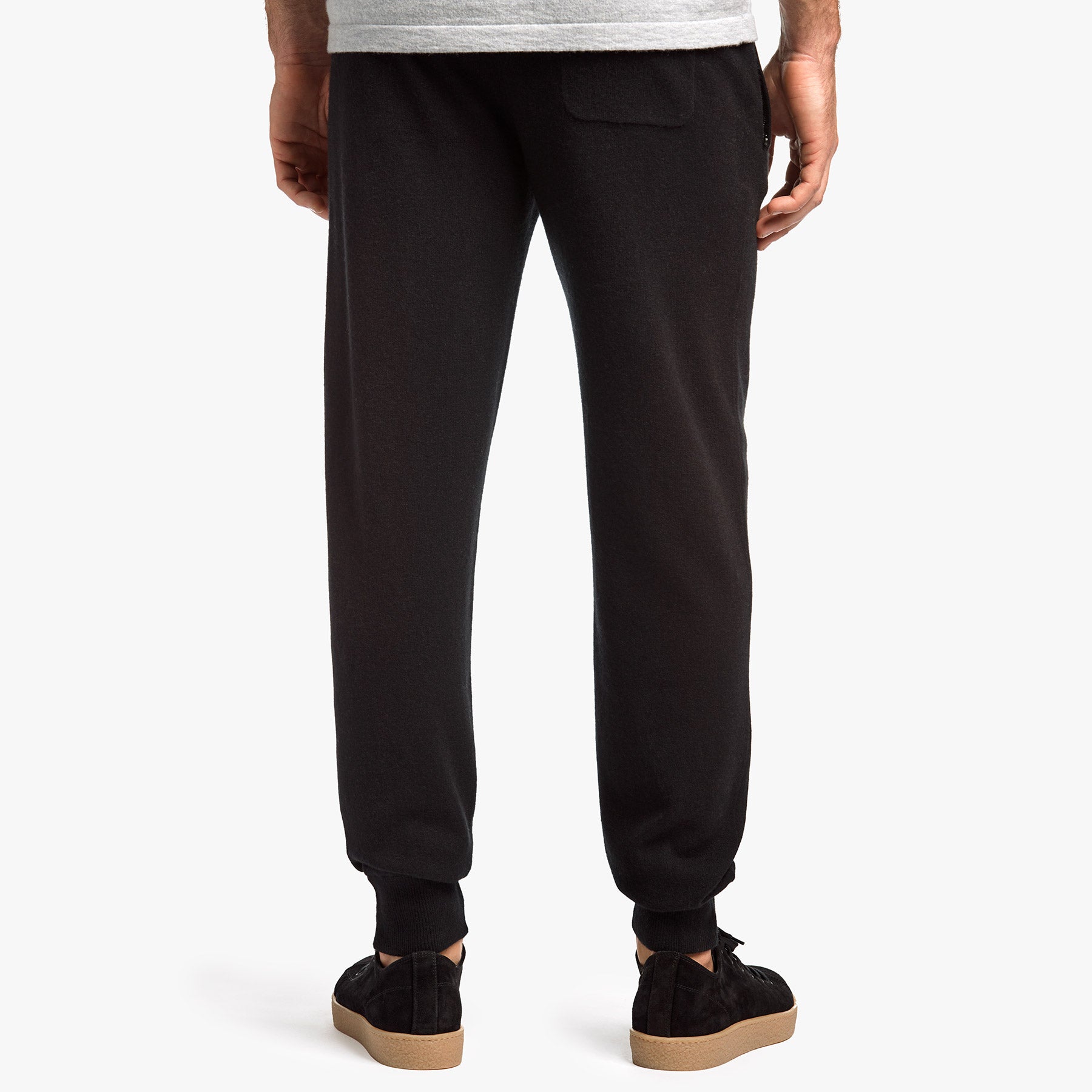 Premium Baby Cashmere Track Pants for Women - Soft & Comfortable Black Joggers for Lounge, Yoga & Travel
