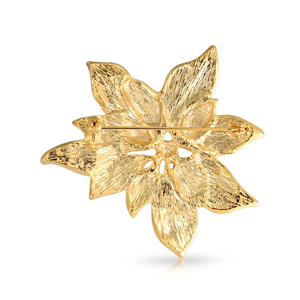 Elegant Floral Brooch & Earrings Set for Women - Christmas Party Jewelry