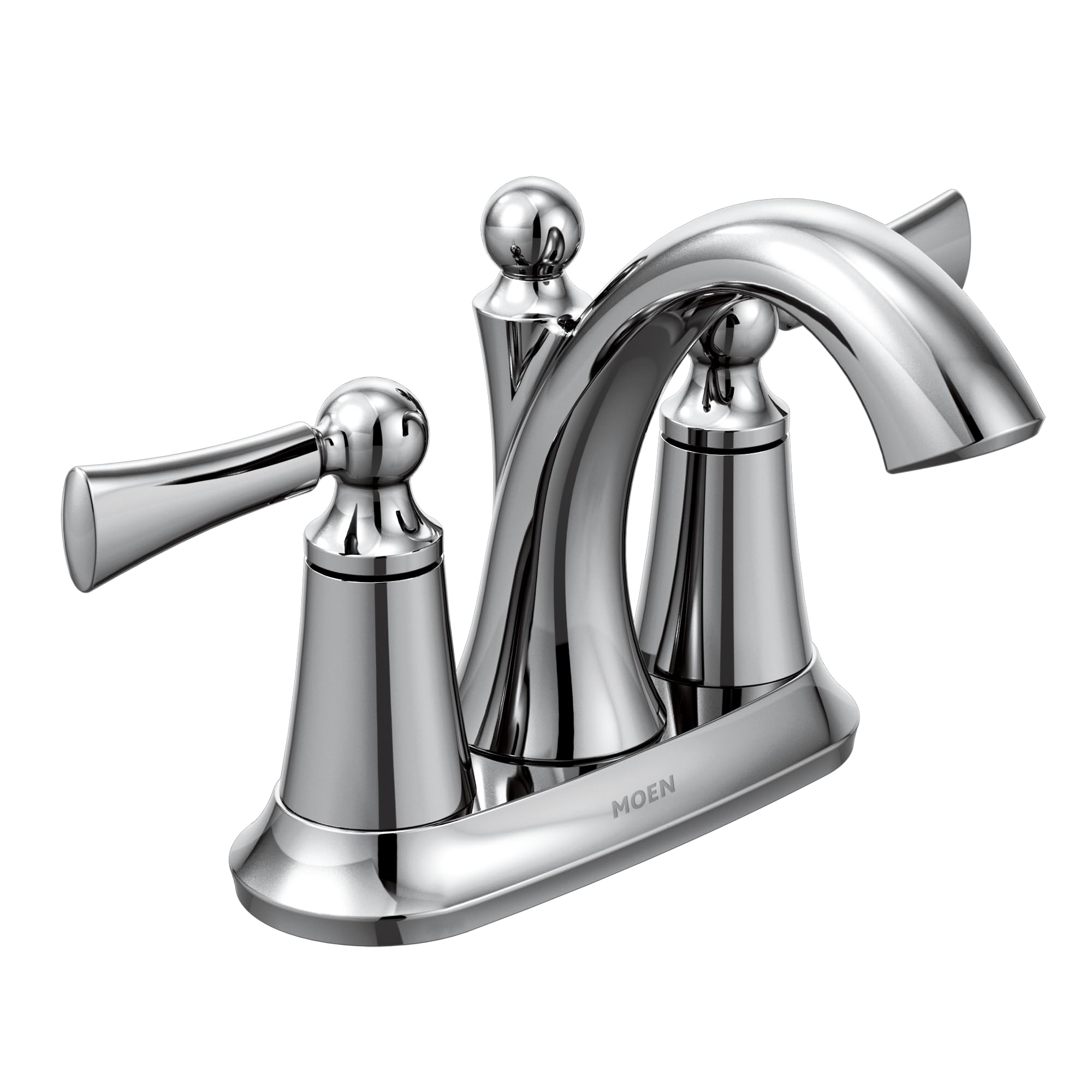 Moen 4505 Chrome Two-Handle Bathroom Sink Faucet - 5.5