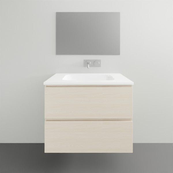 ADP Glacier Lite All Drawer Twin Vanity with Solid Surface Top - Modern Bathroom Vanity Set with Storage Drawers for Master Bath & Guest Room Remodel