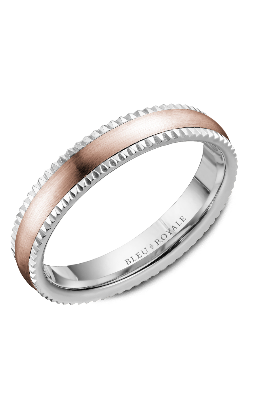 Bleu Royale Men's Wedding Band RYL 031RW45 - 14K White Gold Classic Ring for Grooms, Engagement & Anniversary Gifts - Perfect for Ceremonies, Vows & Special Occasions