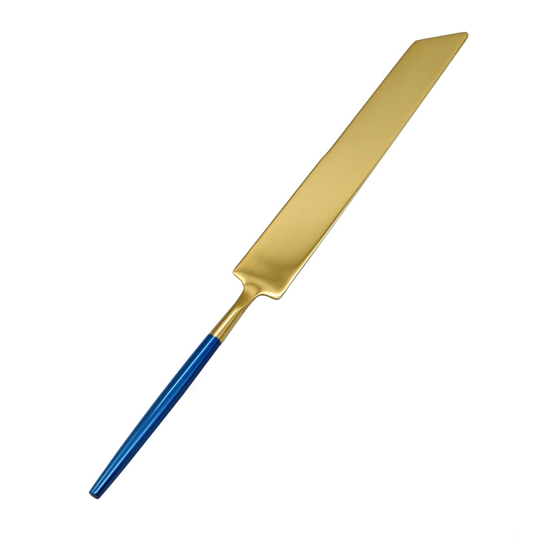 Navy Blue Wedding Cake Knife and Server Set - Modern Cake Cutter for Weddings, Quinceañeras & Special Events - Elegant Cake Cutting Set for Wedding Cake Table Decorations - Perfect for Anniversary, Birthday & Bridal Shower Celebrations