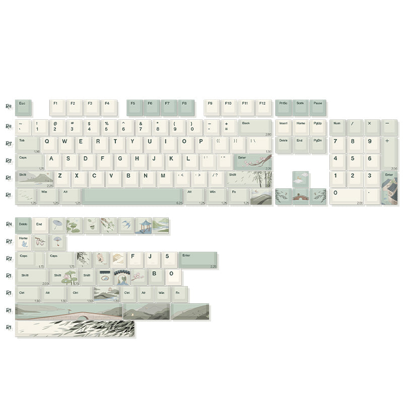 YUNZII Mechanical Keyboard Keycap Set - Full 104 Key PBT Dye-Sub Keycaps for Gaming & Typing (Mystery Bundle) - Perfect for PC, Mac, RGB Backlit Keyboards & Custom Builds
