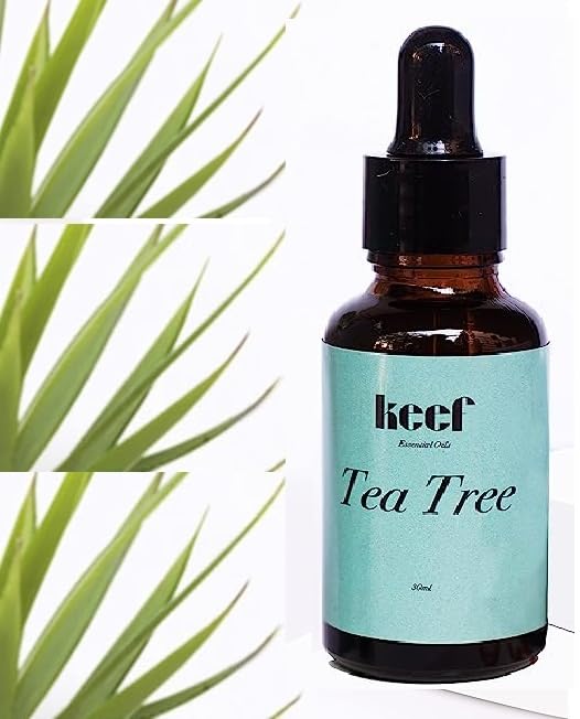 Pure Tea Tree Essential Oil for Skin, Hair & Face - Natural Aromatherapy Oil with Glass Dropper - Helps with Acne, Scalp Care & Relaxation - Perfect for Massage, Diffuser & DIY Beauty (30ml)
