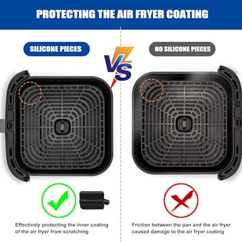 Cosori 6QT Air Fryer Replacement Rubber Feet - 4 Pack Heat Resistant Food Grade Silicone Anti-Scratch Pads for Air Fryer Accessories - Perfect for Kitchen Counter Protection & Stability