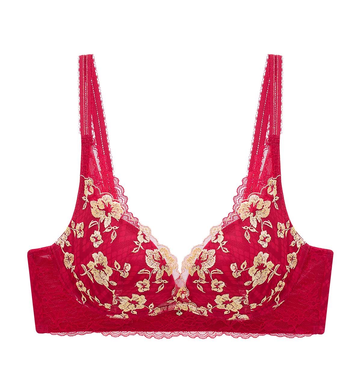 SHUTING QIU Collaboration Non-Wired Push Up Deep V Bra - Sexy Lingerie for Date Night & Special Occasions