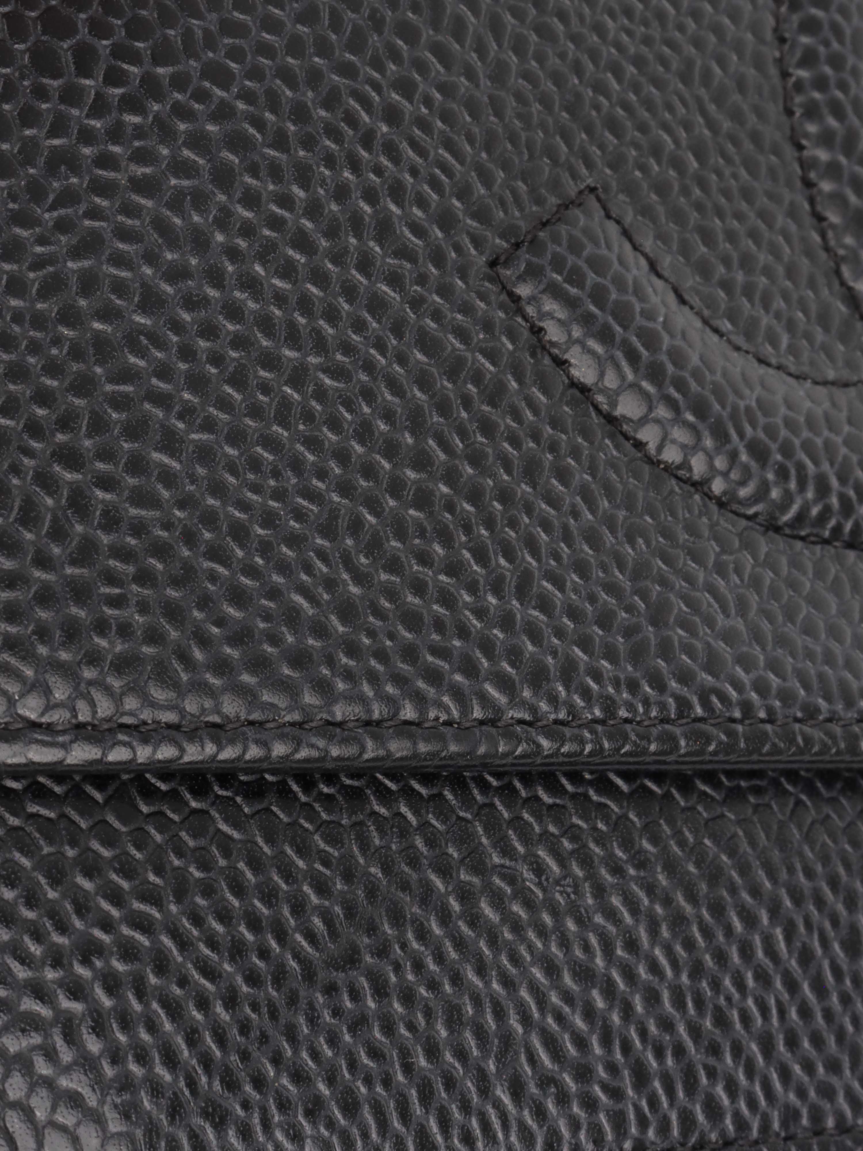 Chanel Black Caviar Leather Wallet on Chain Crossbody Bag for Women - Perfect for Evening Events, Parties & Daily Use