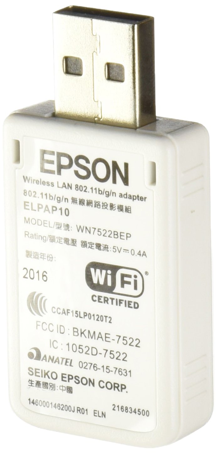 Epson ELPAP10 Wireless LAN Module for Projectors - Seamless Wireless Connectivity for Home Theater, Office Presentations & Classroom Projections