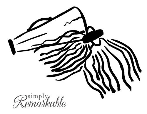 Cheerleading Pom Poms Vinyl Decal Sticker - 5.2 x 3.5 inches - Waterproof & Durable for Laptop, Wall, Car, MacBook, Computer - Perfect for Sports Fans, Cheerleading Enthusiasts & Room Decor
