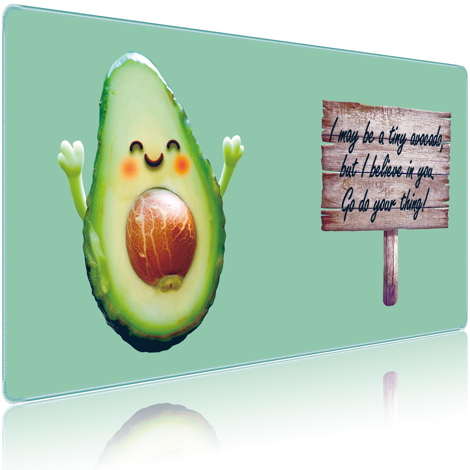 Ultra Large Gaming Mouse Pad - 35.4 x 15.7 Inch Non-Slip Rubber Base Desk Mat for Home Office & PC Gaming | Thick XXXL Mousepad for Work & Play | Avocado Design | Perfect for Computer Desks & Workspaces