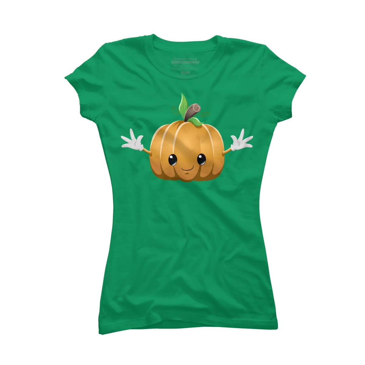 Design By Humans Junior's Halloween Pumpkin Monster Graphic Tee by LironPeer - Cute & Spooky Halloween Outfit for Kids, Teens & Tweens - Perfect for Trick-or-Treating, Costume Parties & Fall Festivals