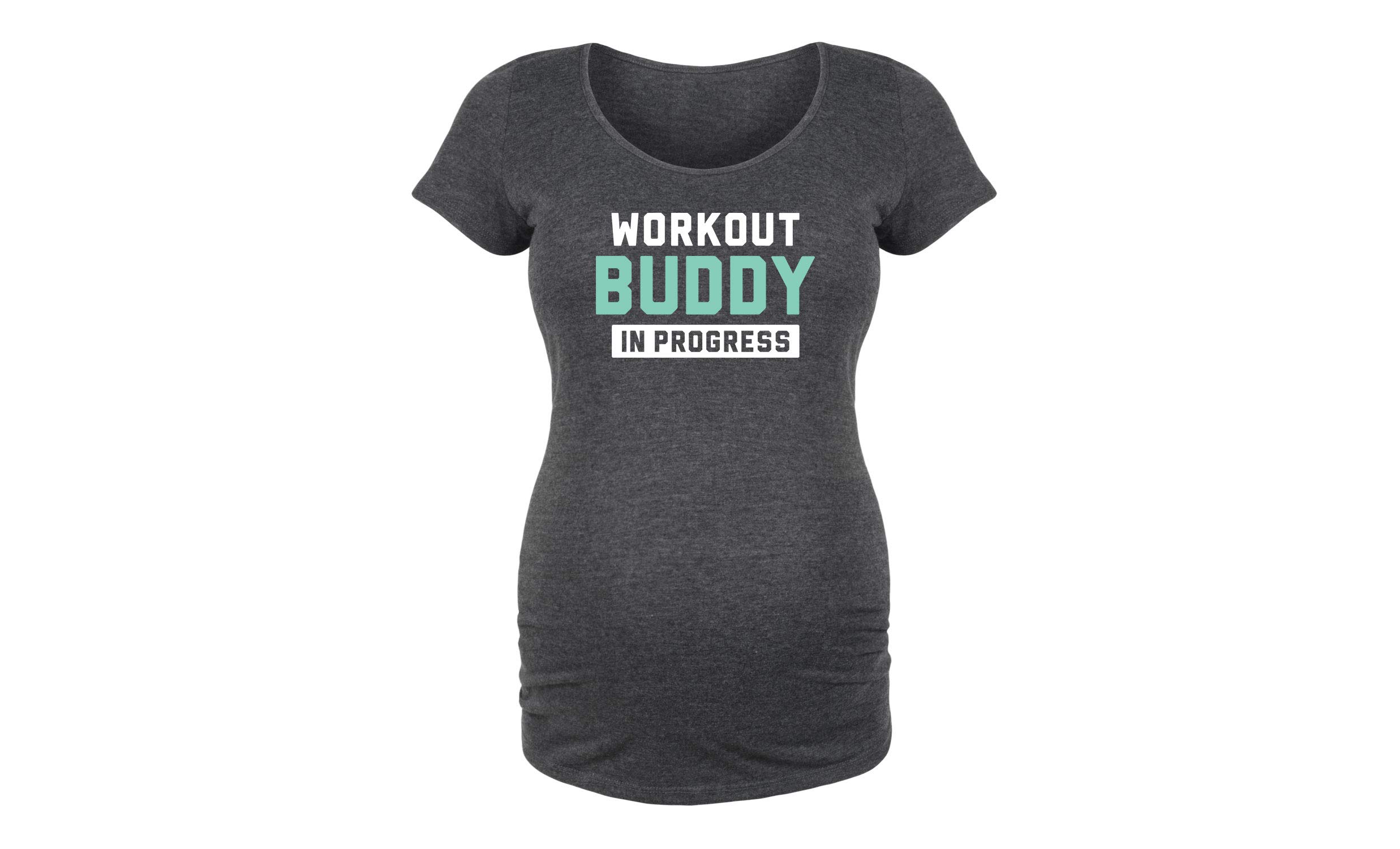 Maternity Scoop Neck T-Shirt for Workout - Comfortable Pregnancy Activewear for Gym, Yoga & Everyday Wear