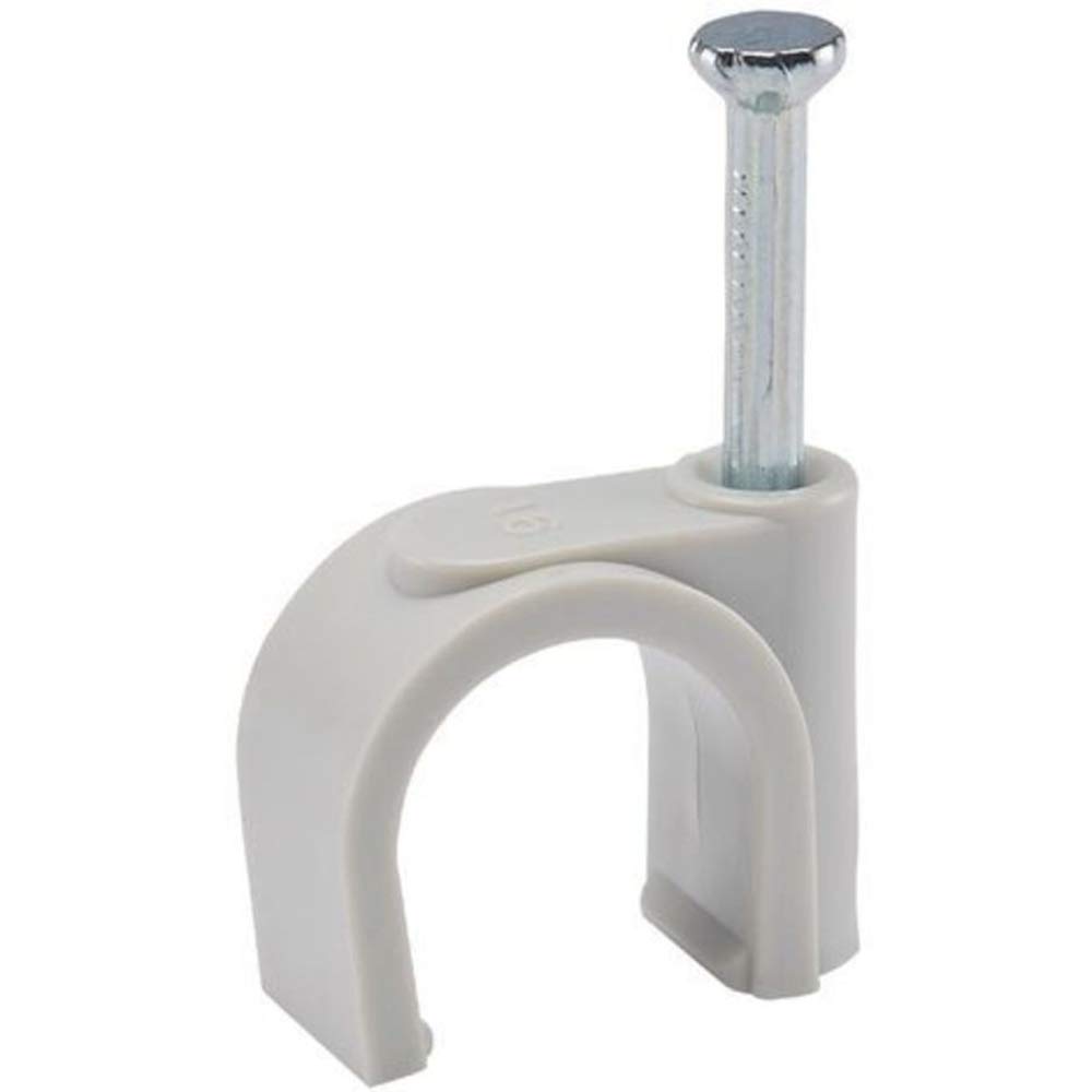 8mm Grey Saddle Clamps - Box of 200 for Pipe Fittings, Plumbing & DIY Projects