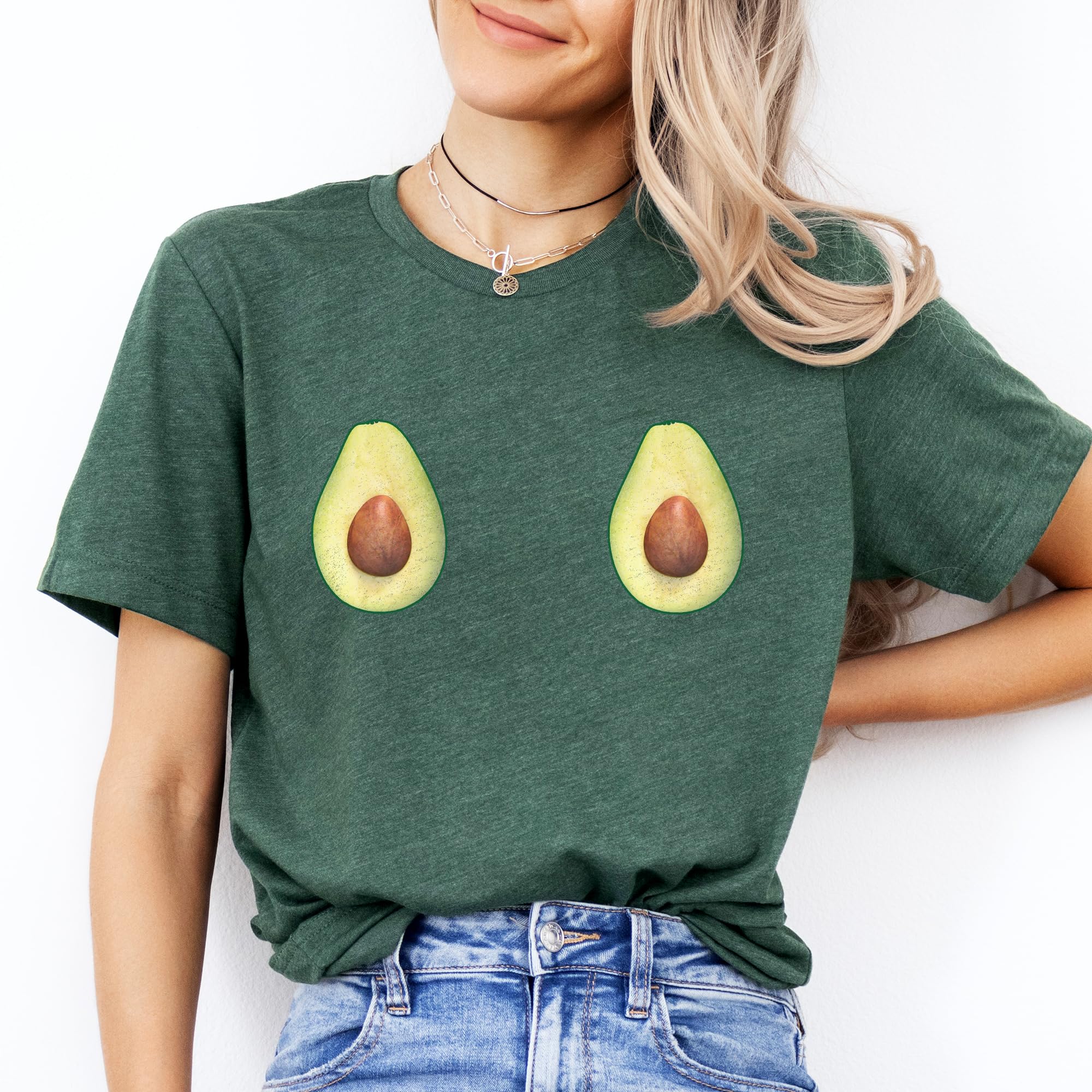 Avocado Print T-Shirt - Funny Vegan Vegetarian Gift - Soft Unisex Cotton Tee for Women & Men - Perfect for Casual Wear, Gardening, and Eco-Friendly Lifestyle