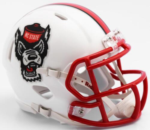 North Carolina State Wolfpack NCAA Mini Speed Football Helmet - White Tuffy Replica - Perfect for Collectors, Sports Memorabilia Displays & Game Day Decor