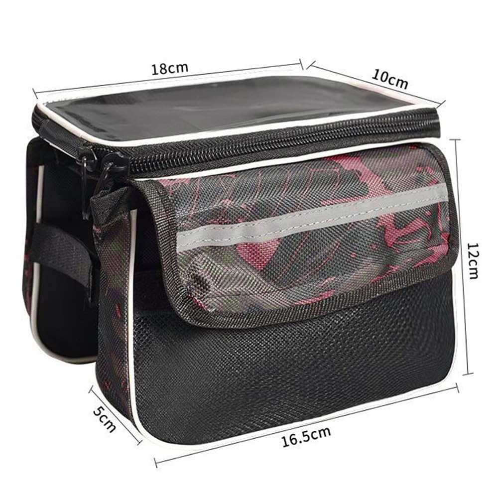 Waterproof Bike Frontbar Bag for Adult Bicycles - Blue Cycling Handlebar Phone Pouch - Perfect for Commuting, Road Trips & Outdoor Adventures