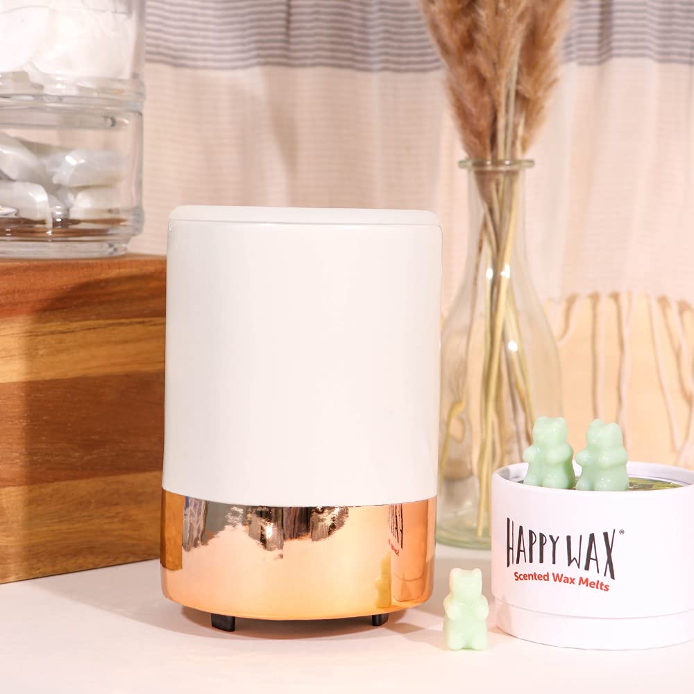 Premium Copper Wax Warmer for Scented Wax Melts - Large Electric Wax Melt Warmer with Auto Timer, Perfect for Aromatherapy, Home Fragrance & Relaxation in Living Room, Bedroom or Office
