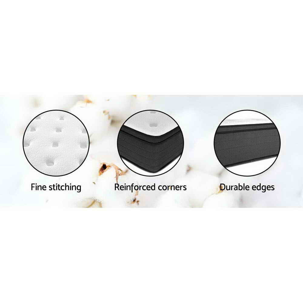 Eve Euro Top Pocket Spring Mattress - 34cm Thick Double Size for Enhanced Comfort | Perfect for Bedroom, Guest Room & Vacation Homes
