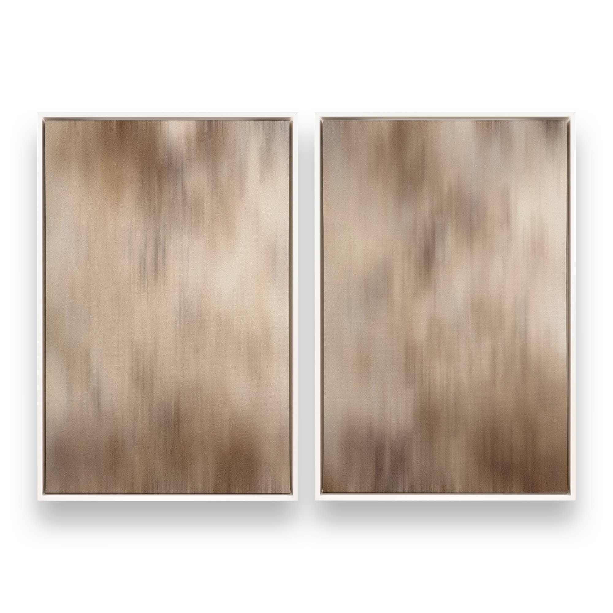 Cosmic Latte Art Print - Set of 2 Modern Canvas Wall Decor for Living Room, Bedroom & Office | Space-Themed Home Decor