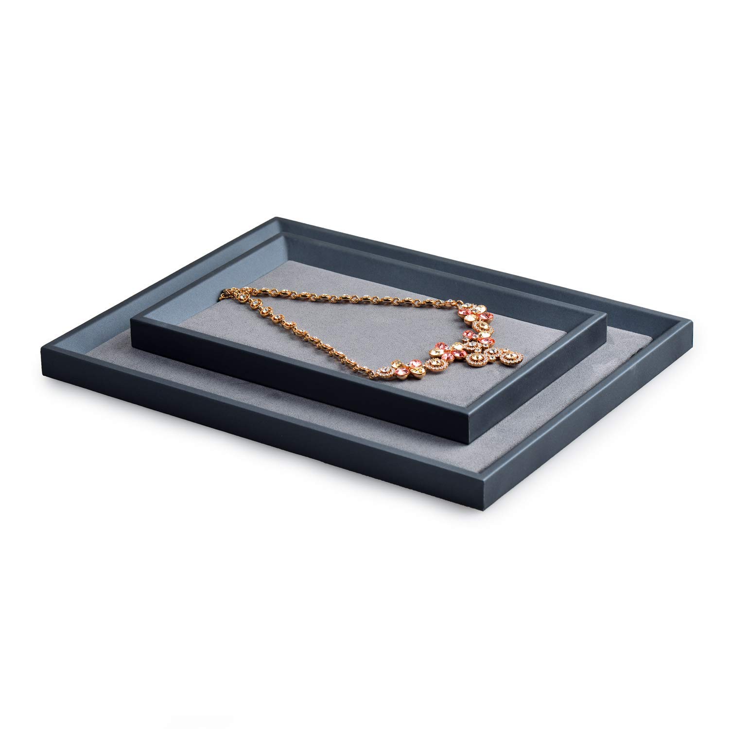 Oirlv Premium Leather Jewelry Tray - Small Catchall Tray for Jewelry Display & Organization | Valet Tray, Nightstand Organizer, Dresser Tray | Perfect for Rings, Earrings & Watches at Home or Travel