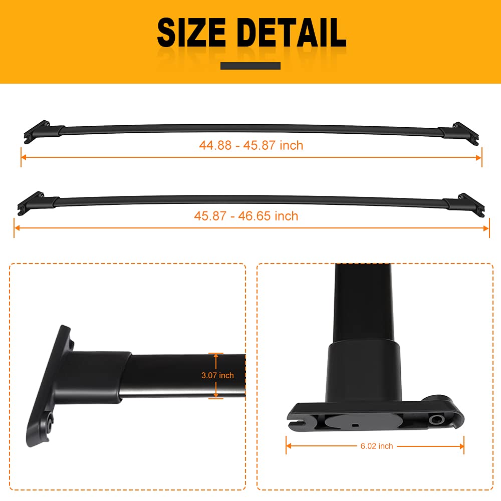 OCPTY Black Aluminum Roof Rack Crossbars Cargo Carrier for Ford Explorer 2011-2015 - Heavy Duty Luggage Rack for SUV | Perfect for Camping, Road Trips & Outdoor Adventures