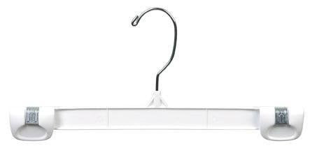 Plastic Gripper Hanger with Swivel Hook - White | Space-Saving Closet Organizer for Shirts, Pants & Skirts | Ideal for Home, Dorm & Travel Use