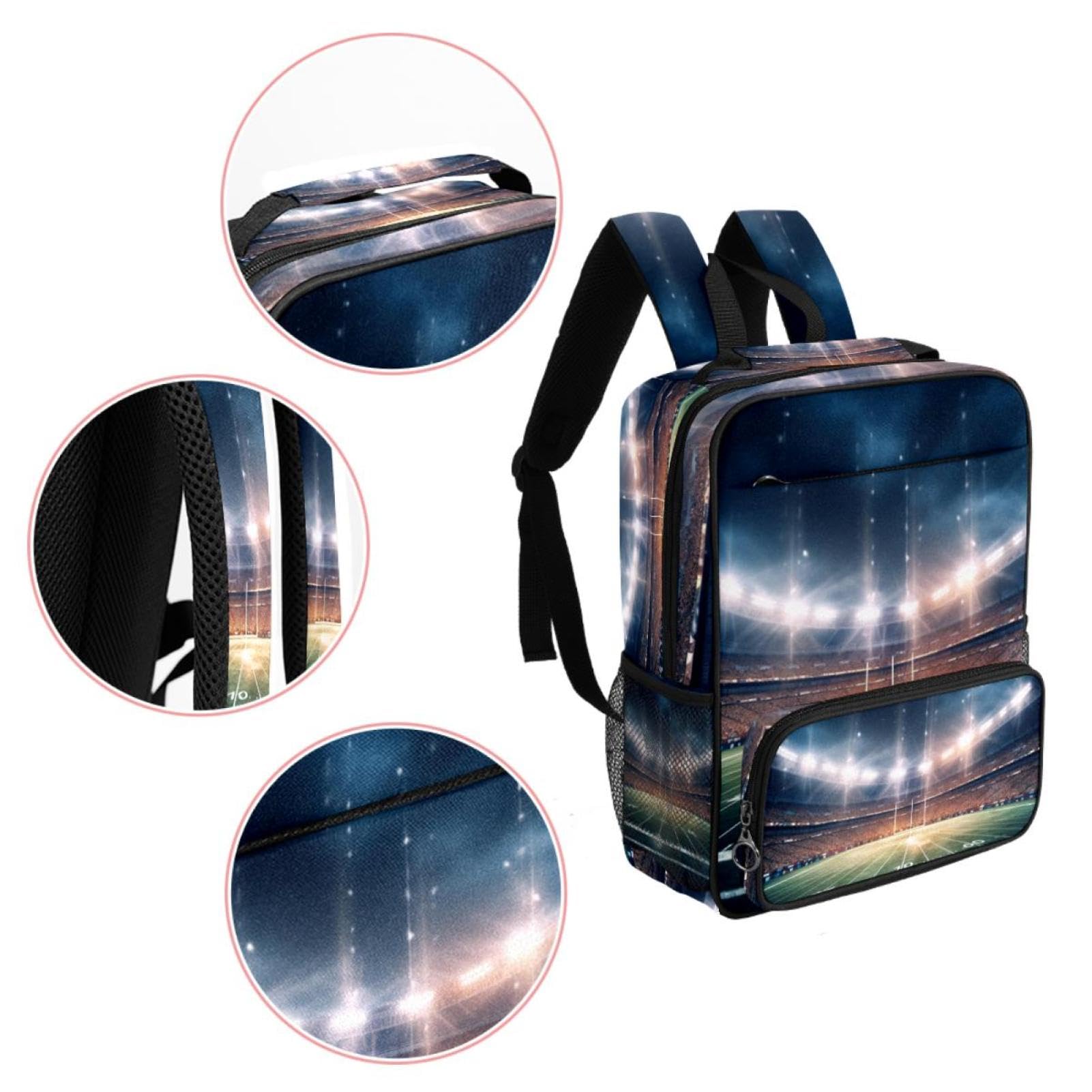 Lightweight Travel Backpack - Small Carry On Backpack for Men & Women - Perfect for American Football & Soccer Games, Airplane, Commuting & Outdoor Adventures