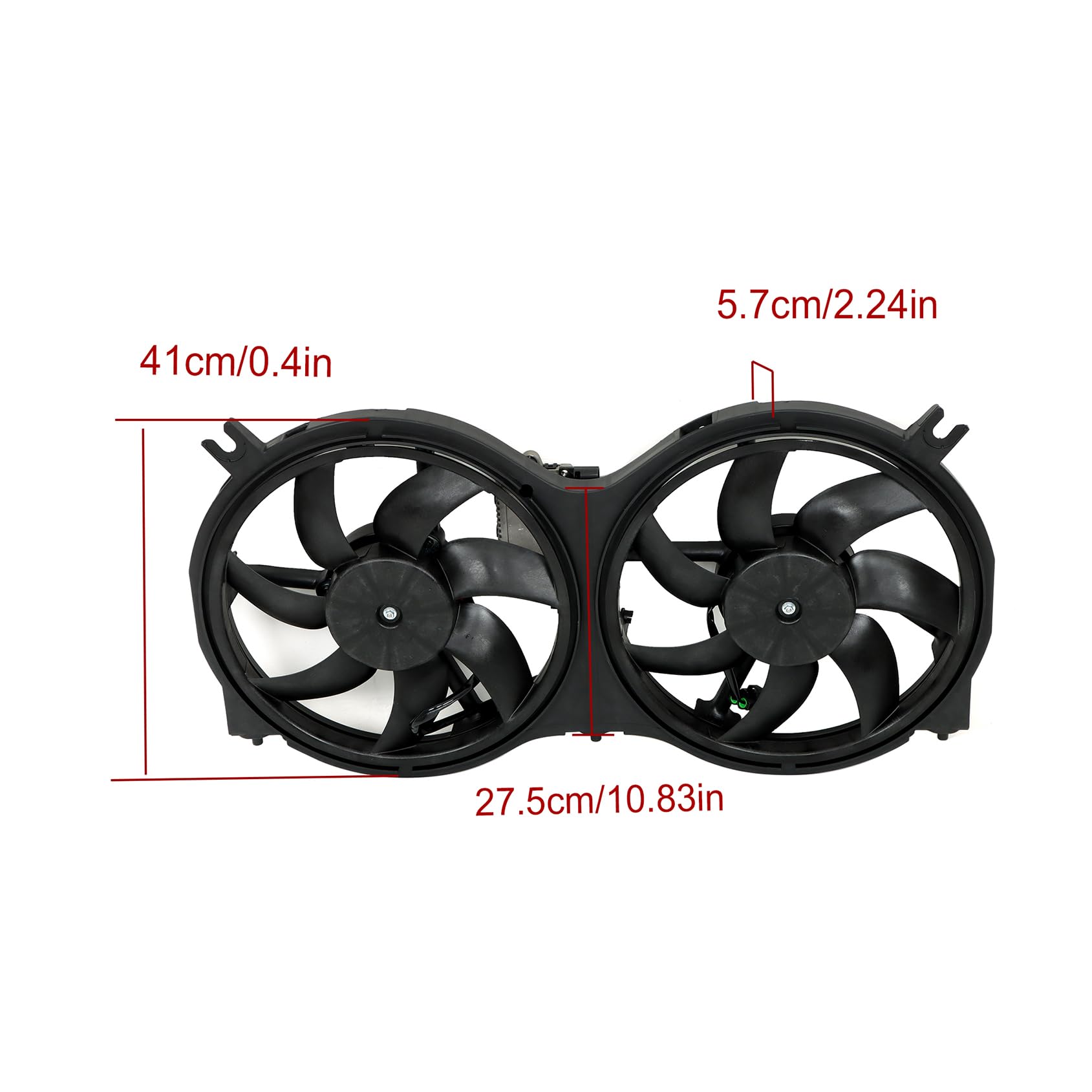 Radiator Condenser Cooling Fan Assembly Replacement for 2013-2020 Nissan Pathfinder, 2013 Infiniti JX35, 2014-2020 Infiniti QX60 - OEM Part # NI3115149 623760 - Perfect for Overheating Prevention & AC System Repair