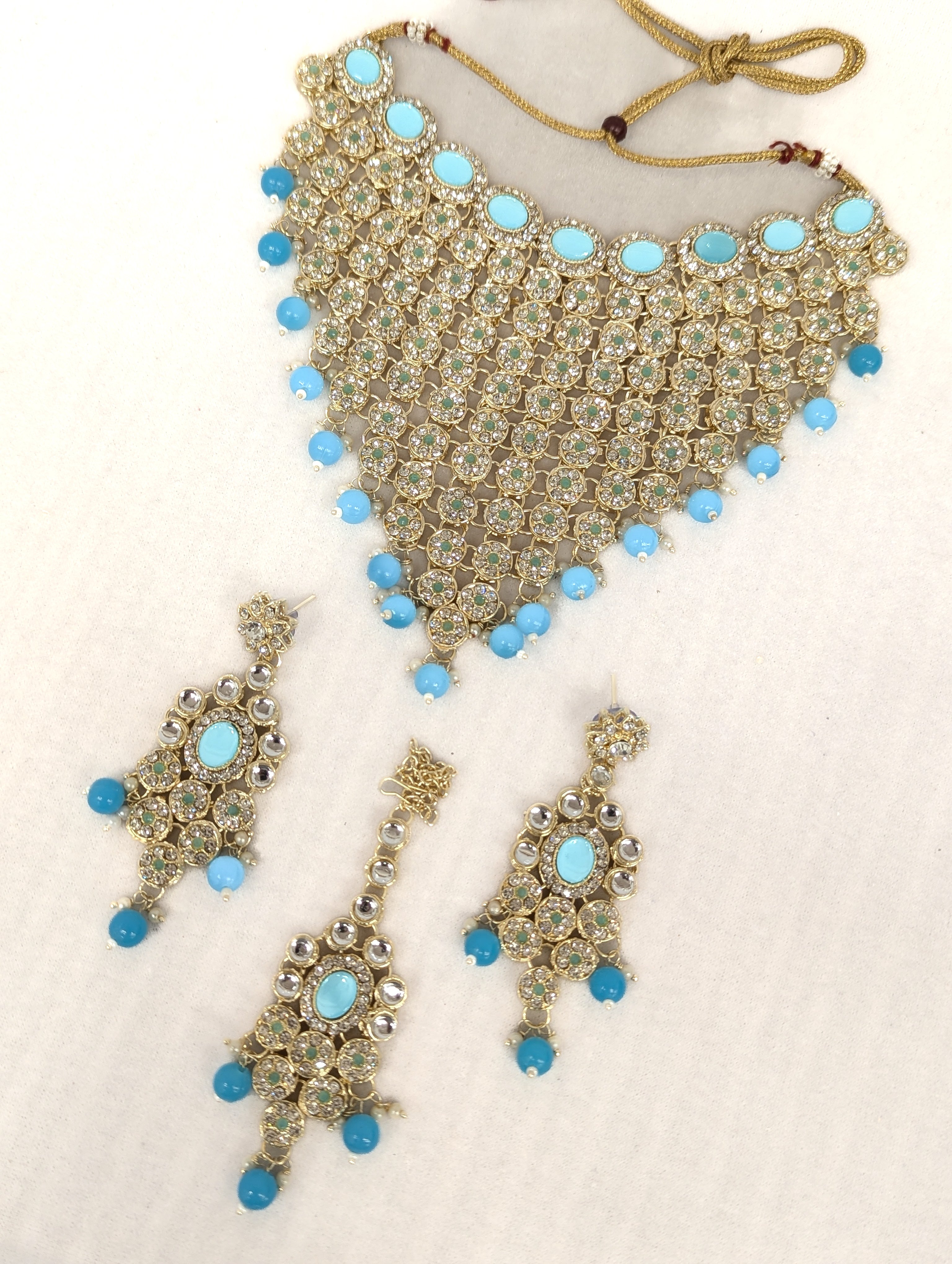 Soumya Stone Jewelry Set - Elegant Necklace, Earrings & Bracelet for Women | Perfect for Weddings, Parties & Special Occasions