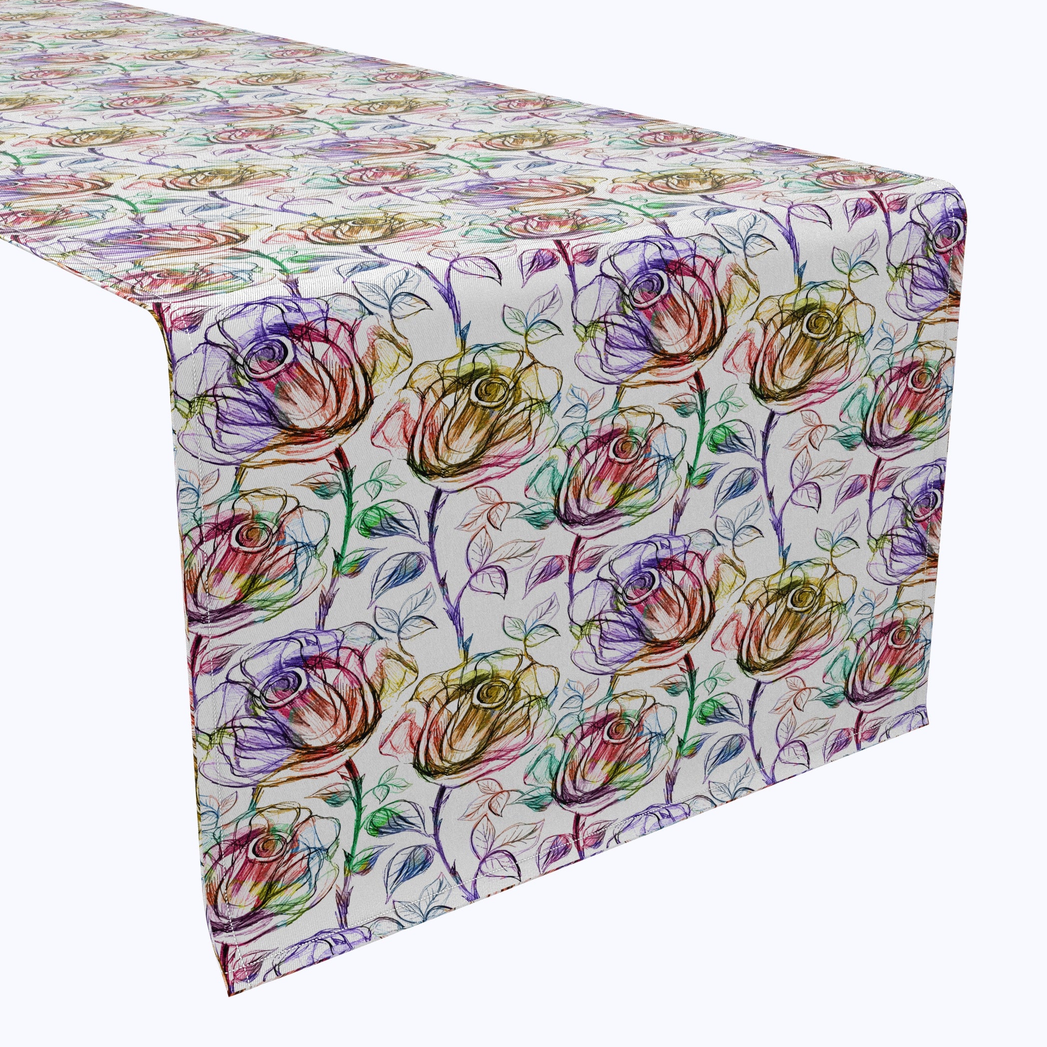 Floral 195 Cotton Table Runner - Elegant Farmhouse Dining Decor for Weddings, Parties & Home Dining Room Decorations
