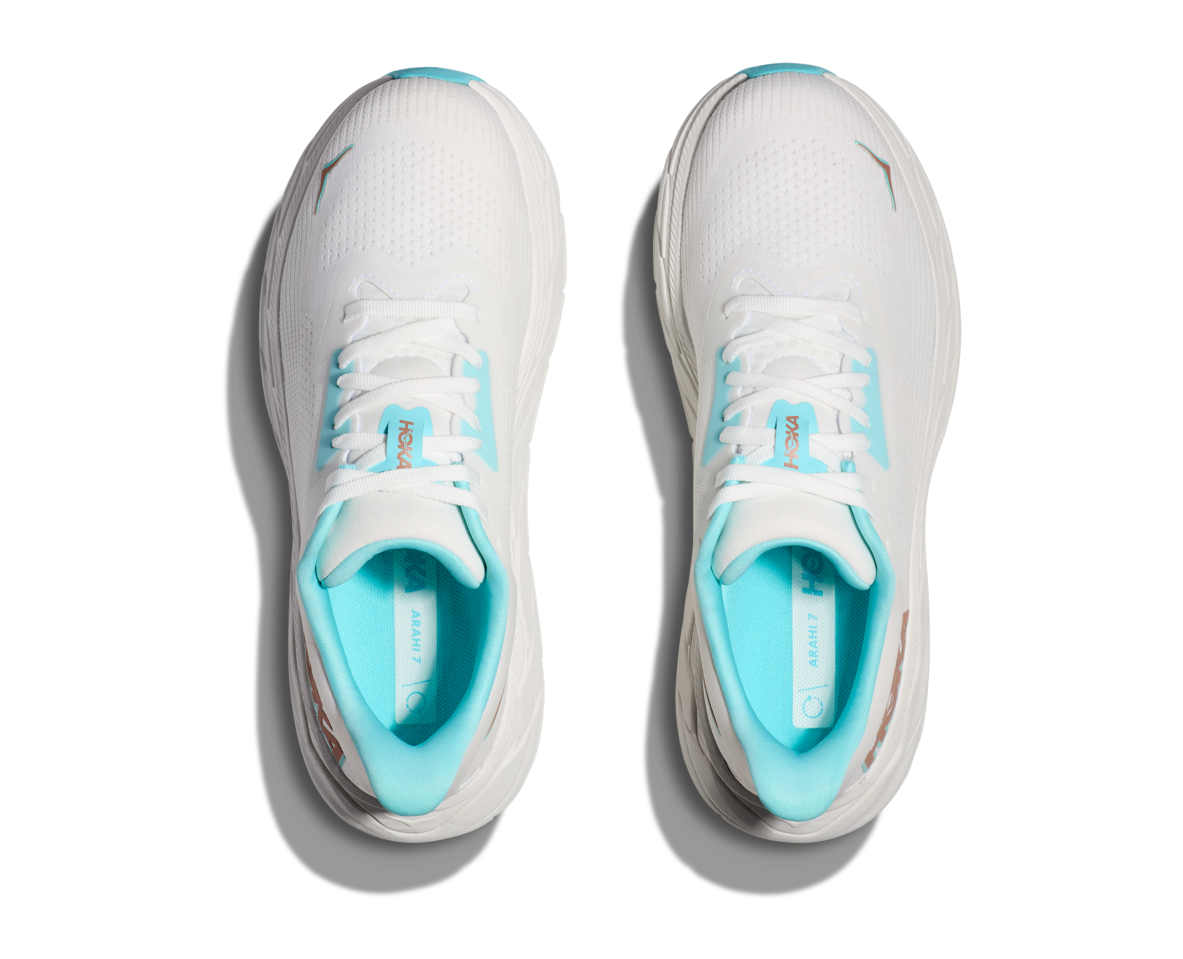 Women's HOKA Arahi 7 Running Shoes - Frost/Rose Gold - Stability & Cushion for Road Running, Walking & Workouts
