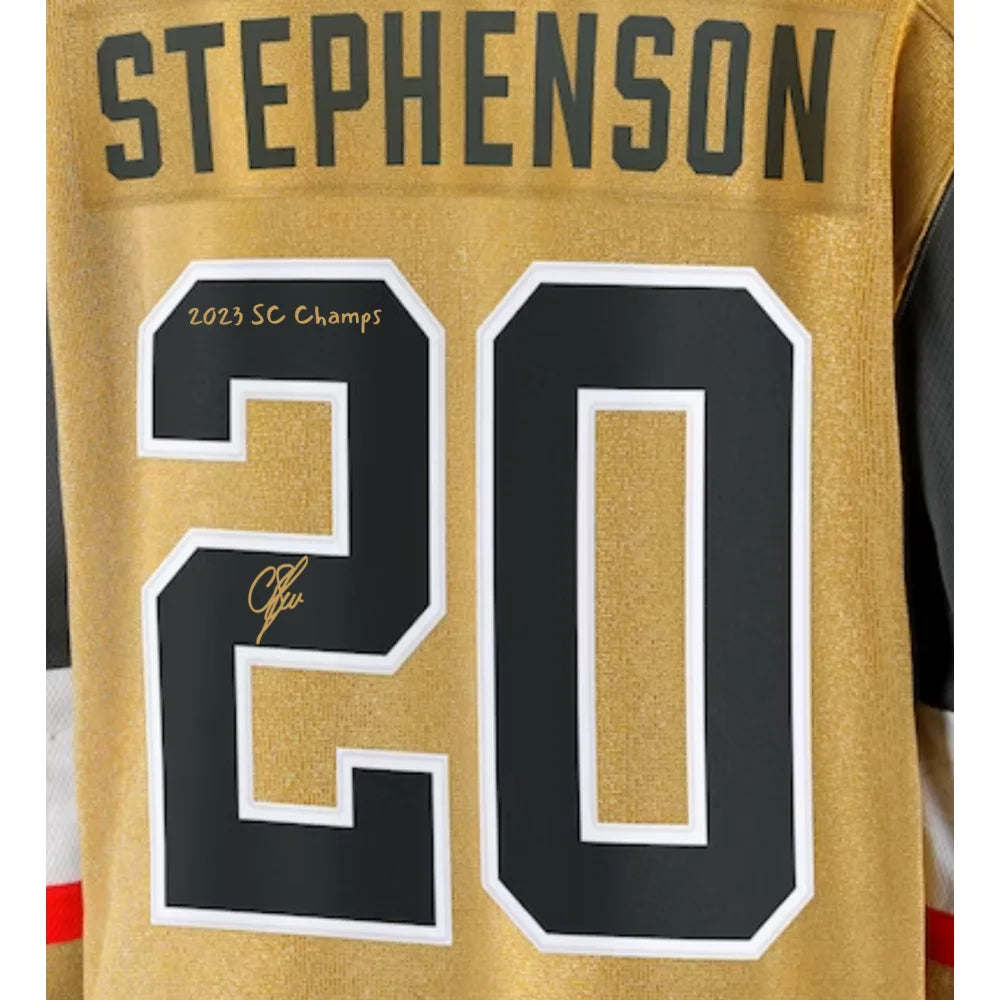 Chandler Stephenson Autographed Vegas Golden Knights Gold Jersey - Signed Hockey Jersey with 