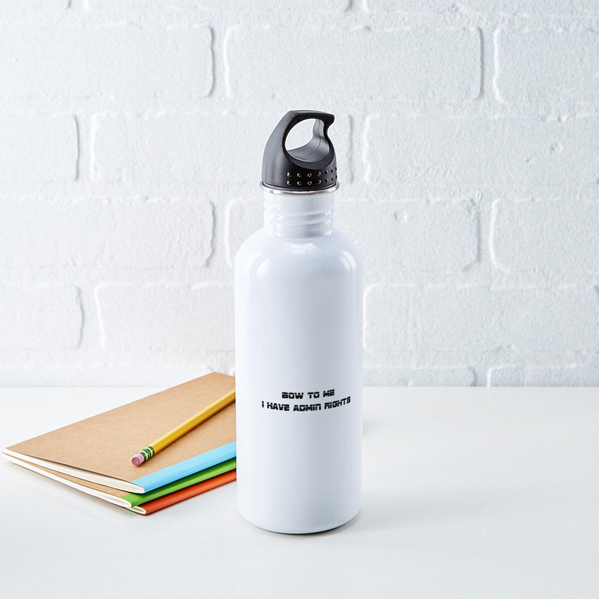 Stainless Steel Water Bottle 1.0L (34 oz) - Insulated Double Wall Vacuum Flask - Leakproof & BPA Free - Perfect for Gym, Hiking, Office & Travel - CafePress Admin Rights Edition