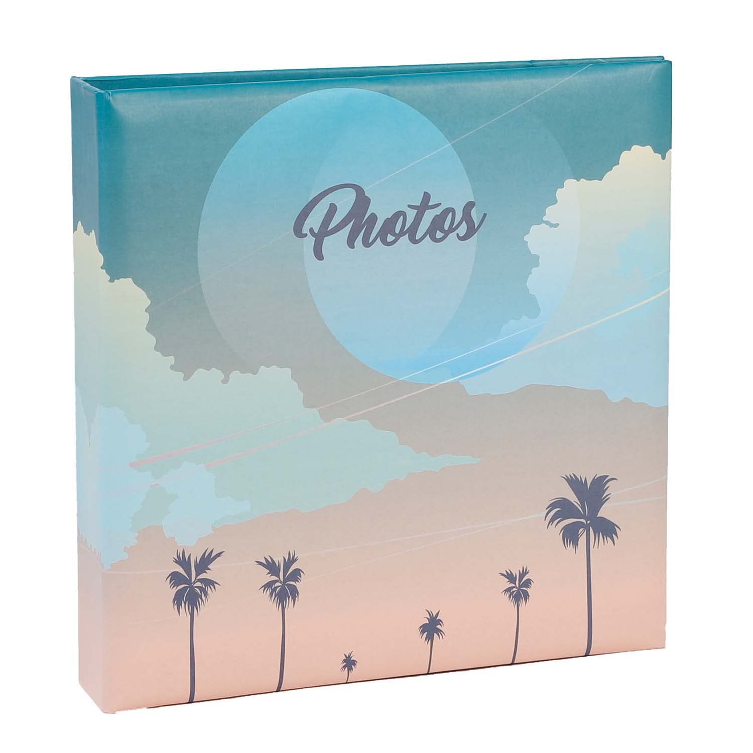 Exacompta Sunset Photo Album - 8.9 x 8.7 Inch (225 x 220mm) 100 Page Scrapbook with Plastic Pockets for 200 Photos - Trendy Matte Laminated Cover - Perfect for Wedding, Travel & Family Memory Preservation