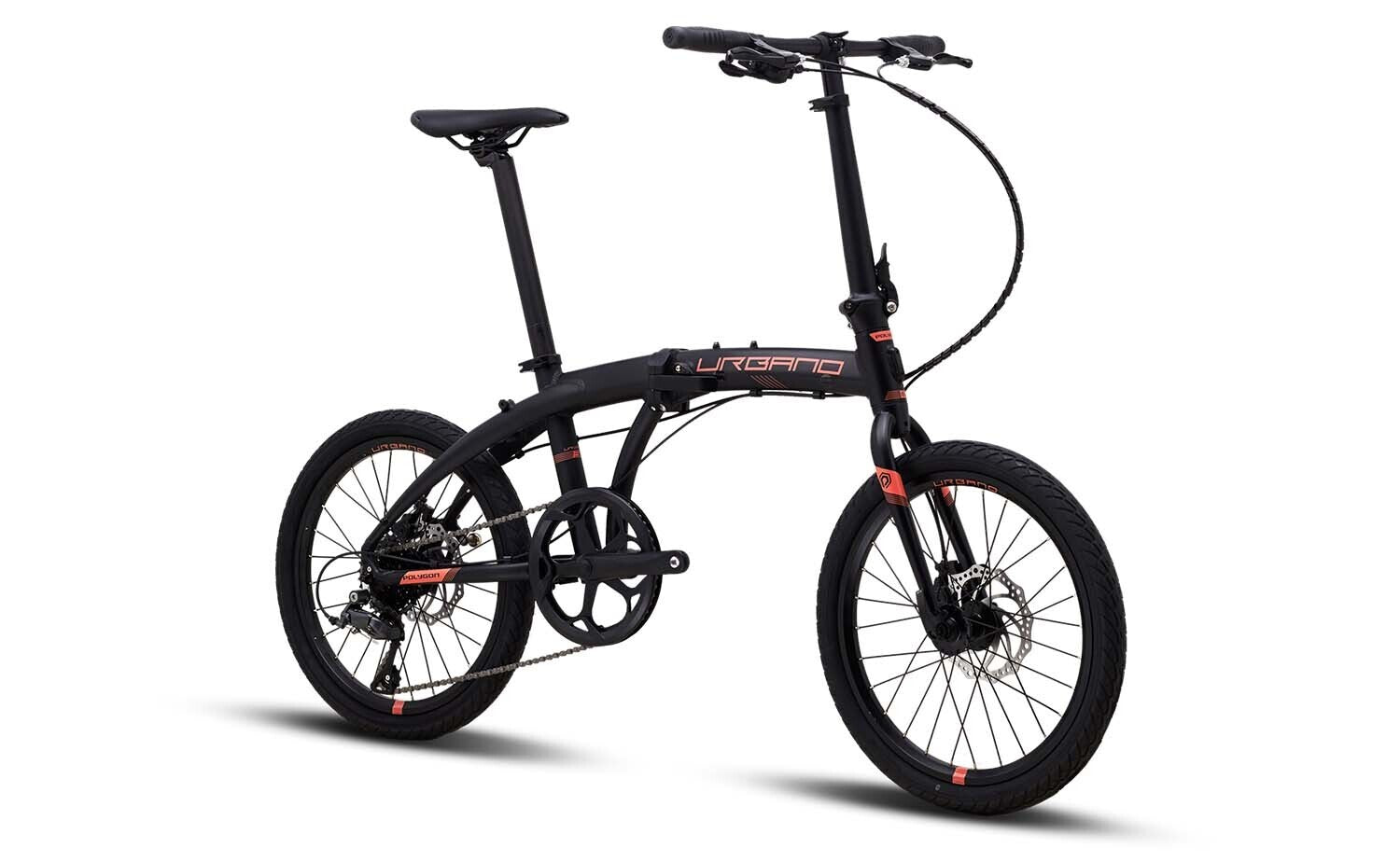 Polygon Urbano 3 Folding Bike - 20 Inch Compact Foldable Bicycle for Adults, Lightweight Aluminum Frame, 7-Speed Gears - Perfect for Commuting, Travel & Urban Riding