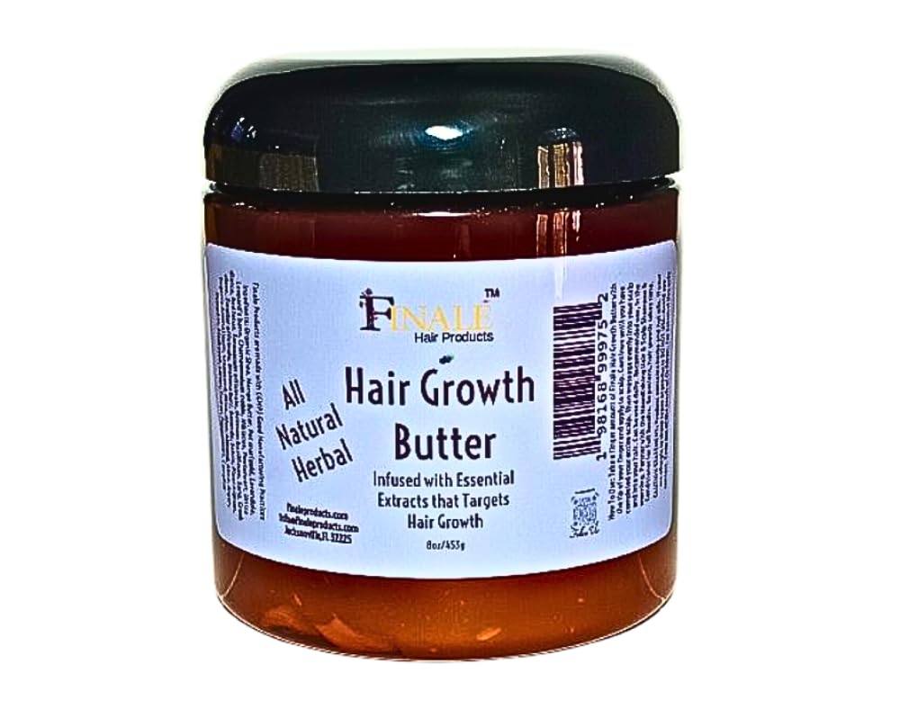 FINALÉ Hair Growth Butter & Oil - Natural Nourishing Formula for Thicker, Fuller, Healthier Hair | Reduces Hair Loss, Breakage & Thinning | Works for All Hair Types - Women, Men, Kids | 8oz | Perfect for Daily Scalp Massage & Nighttime Hair Treatment