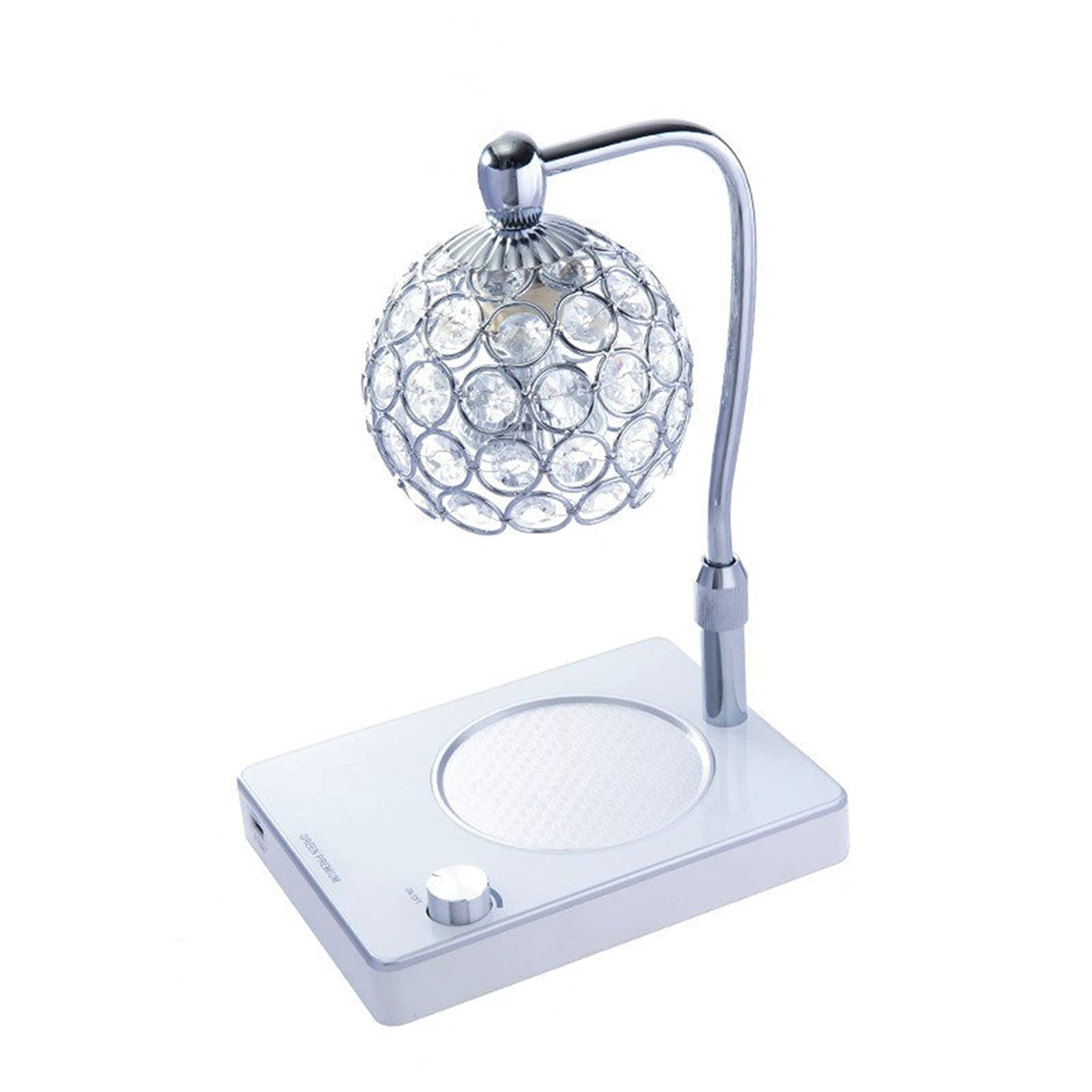 ESGT Aurora Crystal Candle Warmer Lamp - Adjustable Height Electric Wax Melter with USB Charging & Dimming Function - Aromatherapy Wax Melt Warmer for Home, Office, Spa Relaxation & Gift Giving