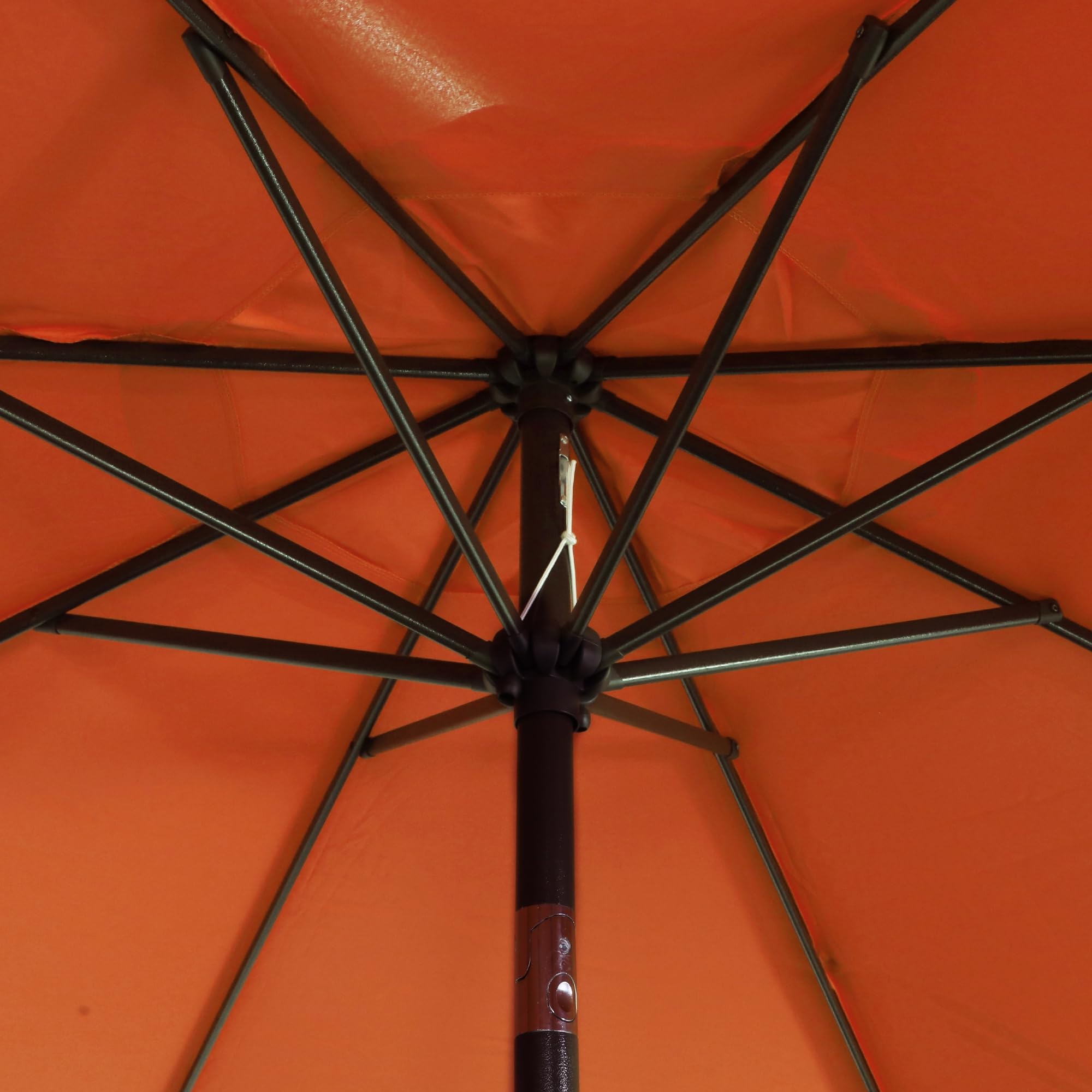 Blissun 9ft Outdoor Patio Umbrella with 8 Sturdy Ribs, Push Button Tilt & Crank - Heavy Duty Market Umbrella for Garden, Poolside, Backyard, Restaurant & Outdoor Dining Areas