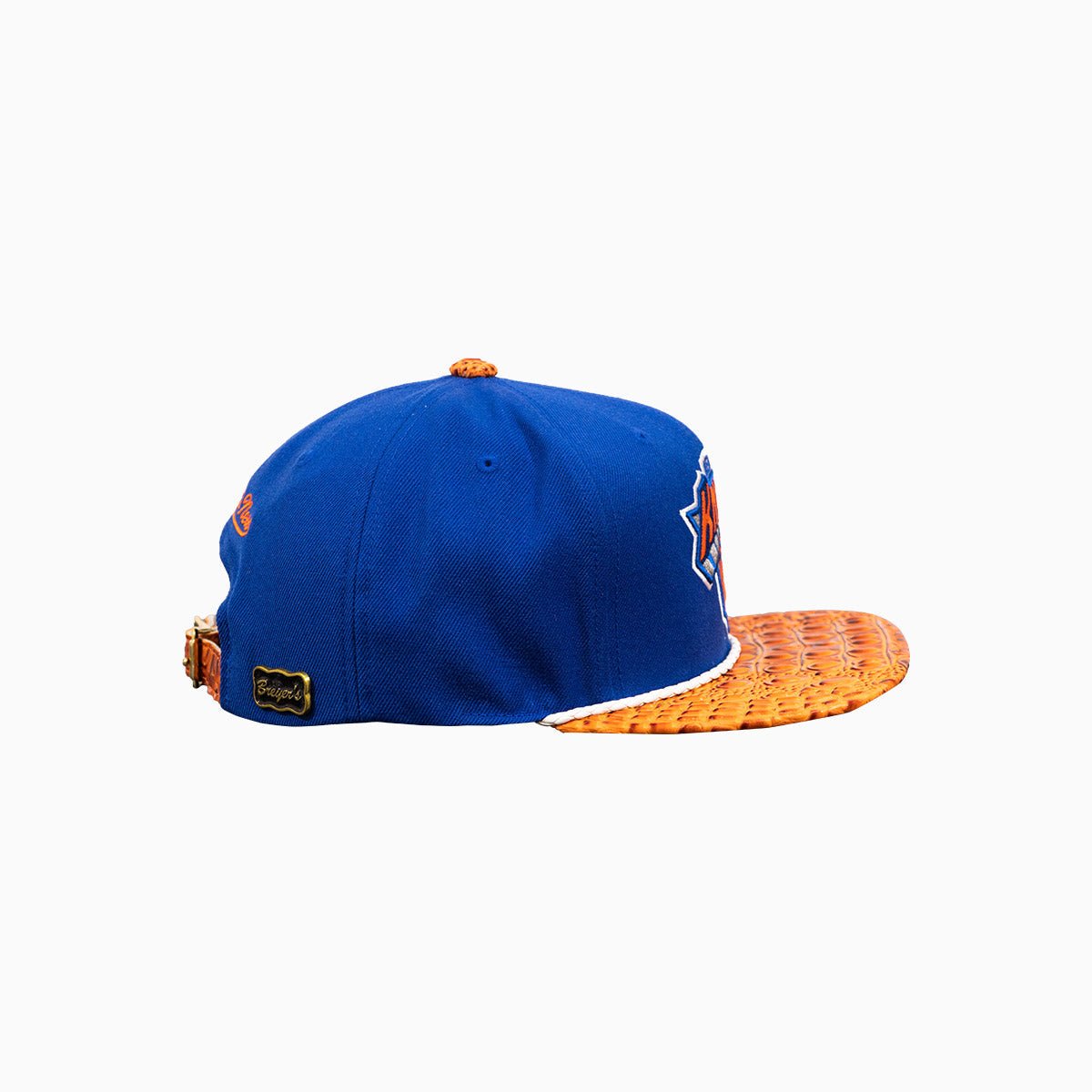Breyer's Buck 50 New York Knicks Adjustable Baseball Cap with Genuine Leather Visor - Stylish NBA Fan Gear for Basketball Games & Streetwear Fashion