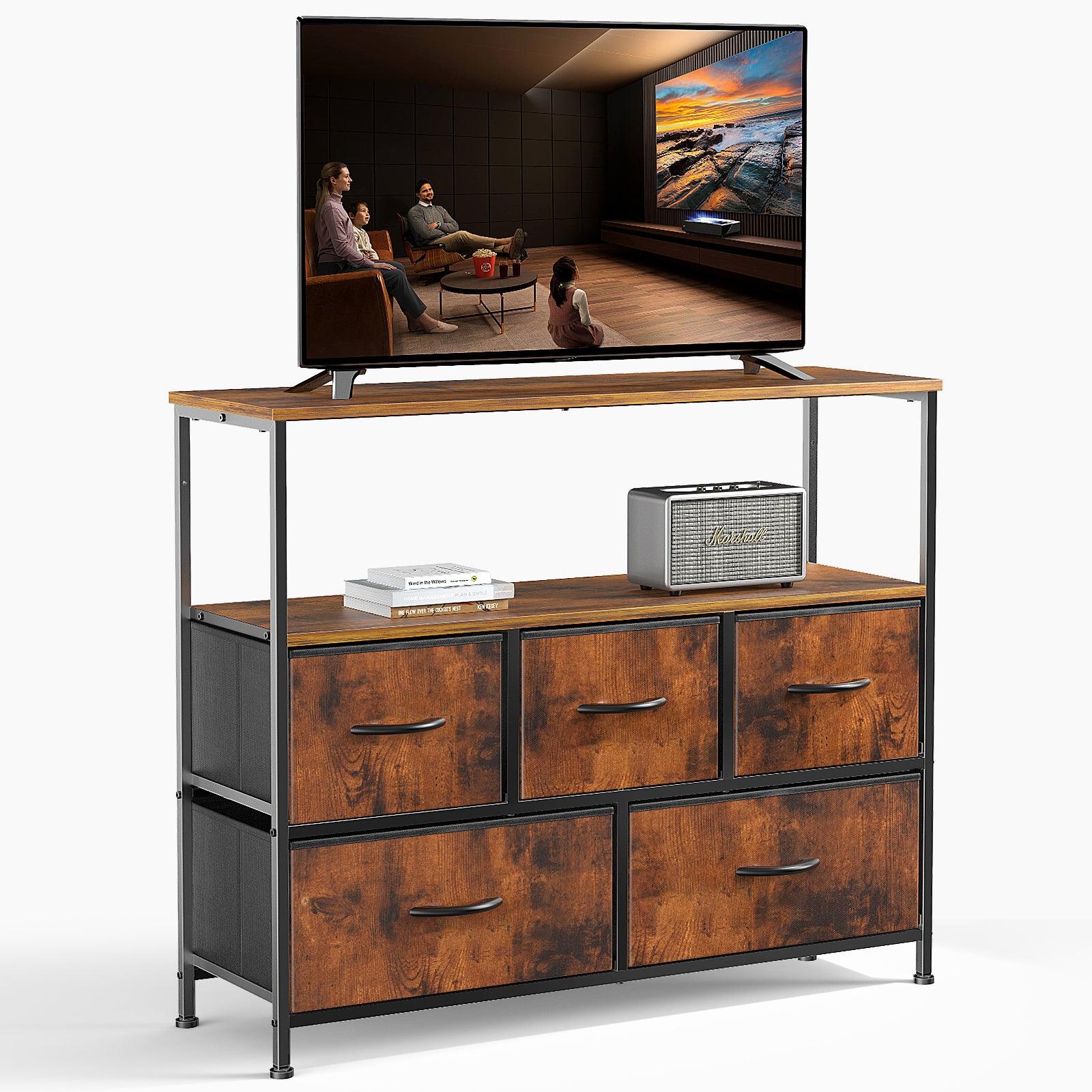 5-Drawer Fabric Dresser with Metal Frame - Modern Bedroom Storage Chest for Clothes & Accessories | Perfect for Small Spaces, Dorm Rooms & Apartment Organization