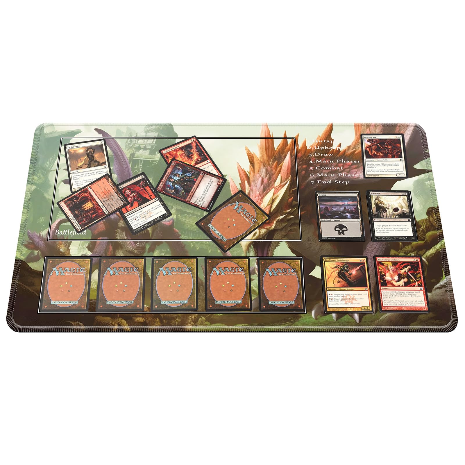 Durable MTG Playmat with Zones - 24