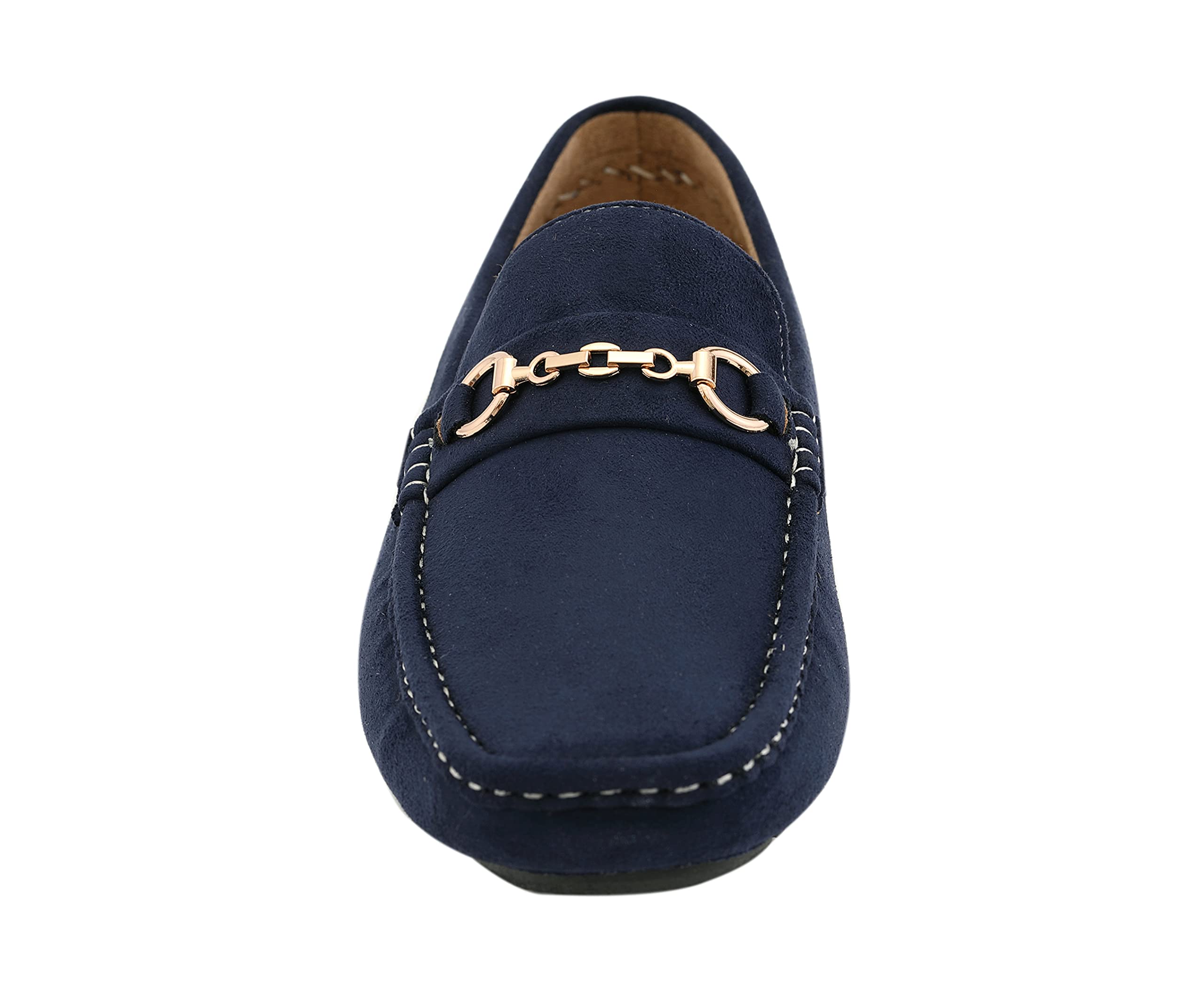 **Amali Ecker Men's Casual Loafers & Moccasins - Slip-On Driving Shoes with Chain Ornament - Comfortable Slippers for Everyday Wear, Office & Travel**