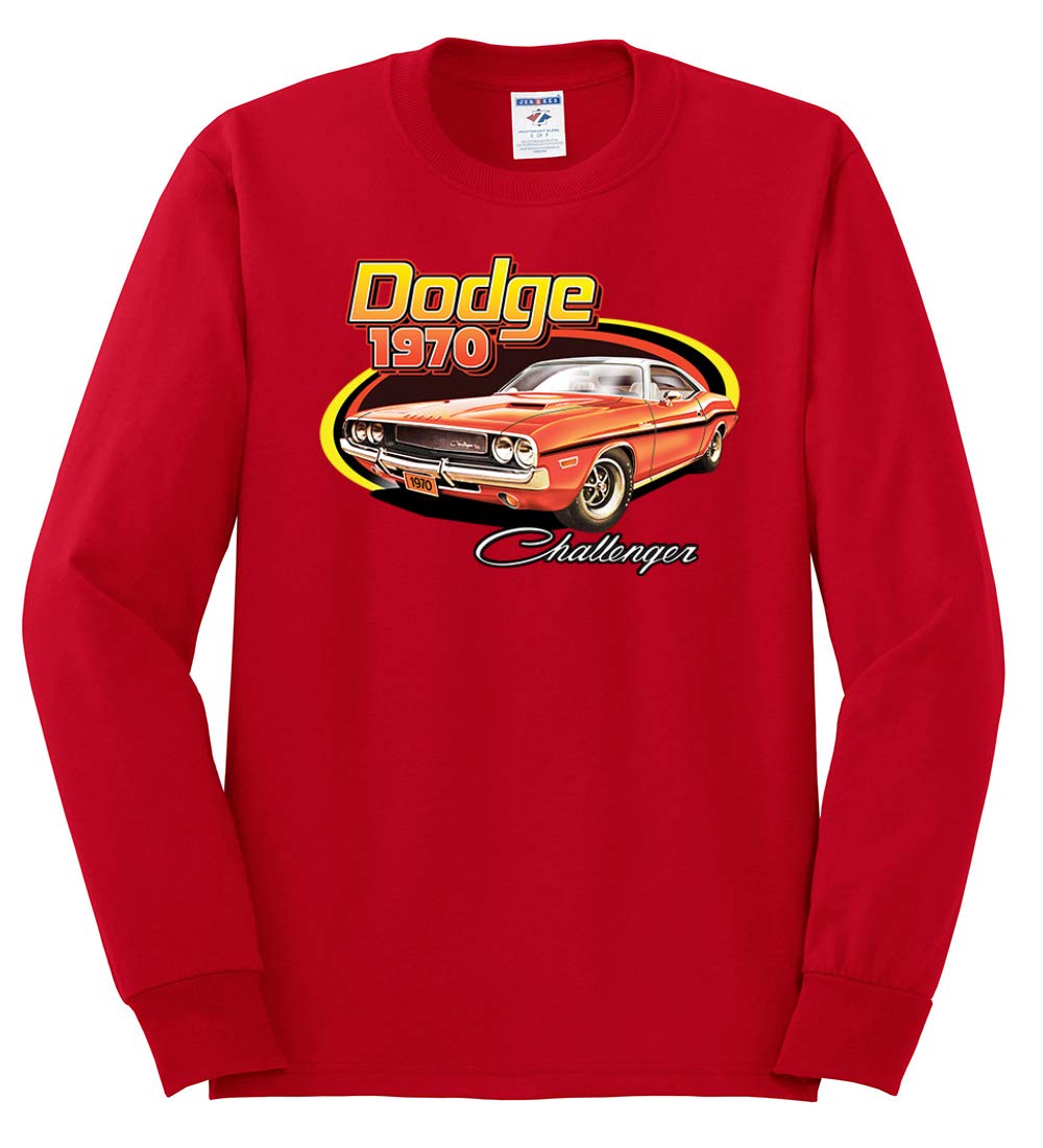 Vintage 1970 Dodge Charger Muscle Car Racing T-Shirt for Men - Long Sleeve Retro Automotive Tee - Perfect for Car Enthusiasts, Racing Fans & Casual Wear