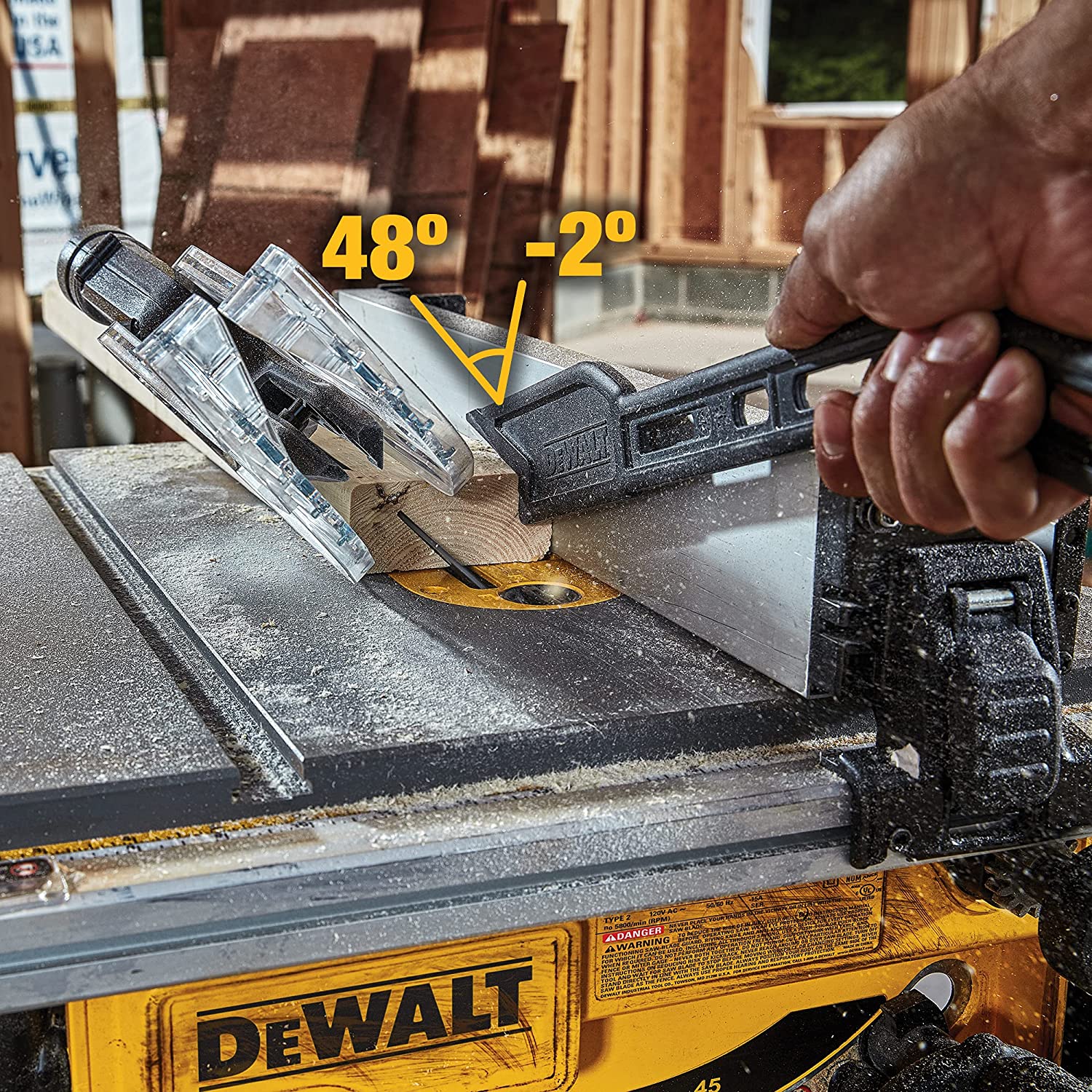 DEWALT DWE7485 8-1/4 Inch Compact Jobsite Table Saw - Refurbished with DEWALT Warranty | Portable & Lightweight for Woodworking, DIY Projects, and Construction Sites