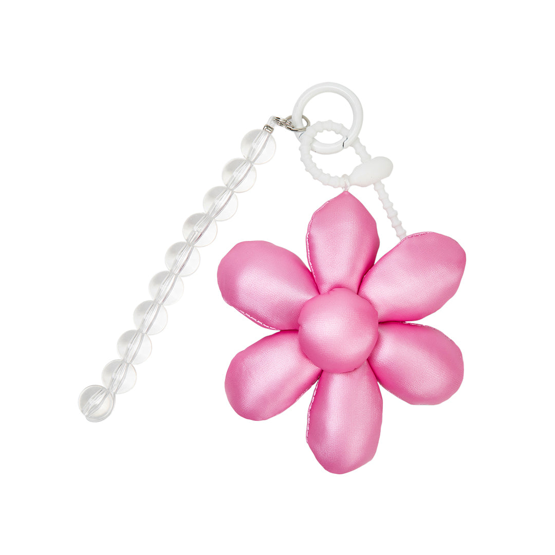 Pink Floral Keychain - Cute Flower Keyring for Women & Girls - Perfect for Keys, Bags, Backpacks & Gifts