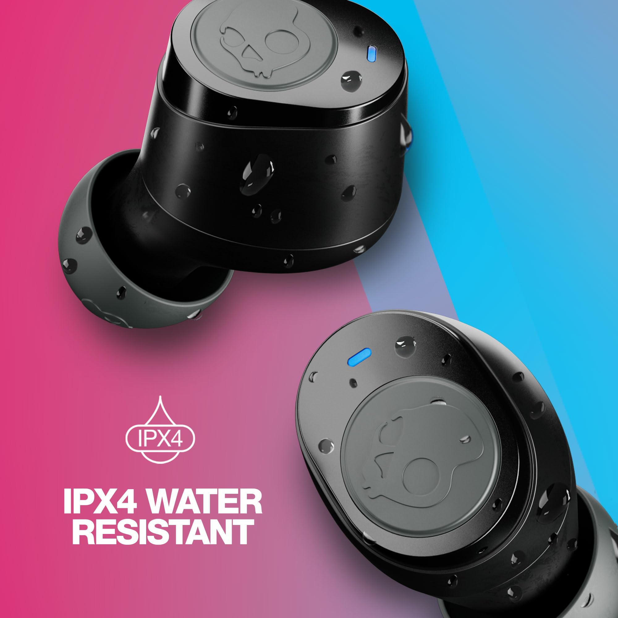 Skullcandy Jib True 2 Wireless Earbuds - 32 Hour Battery, Built-in Mic, Bluetooth 5.2 for iPhone & Android - Black | Perfect for Gym, Commuting & Workouts